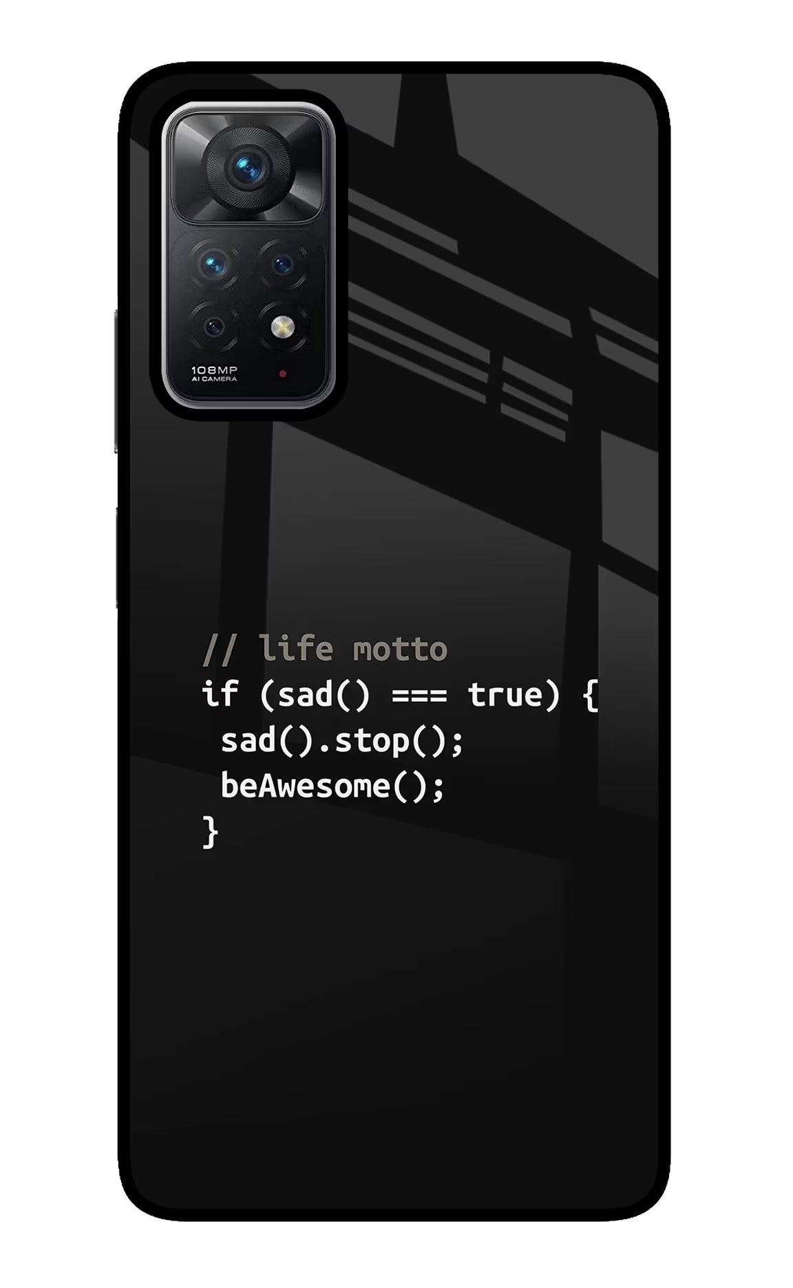 Life Motto Code Redmi Note 11 Pro Back Cover - Life Motto Code Redmi Note 11 Pro Glass Case Back Cover by Casekaro Life Motto Code Redmi Note 11 Pro Glass Case Back Cover by Casekaro