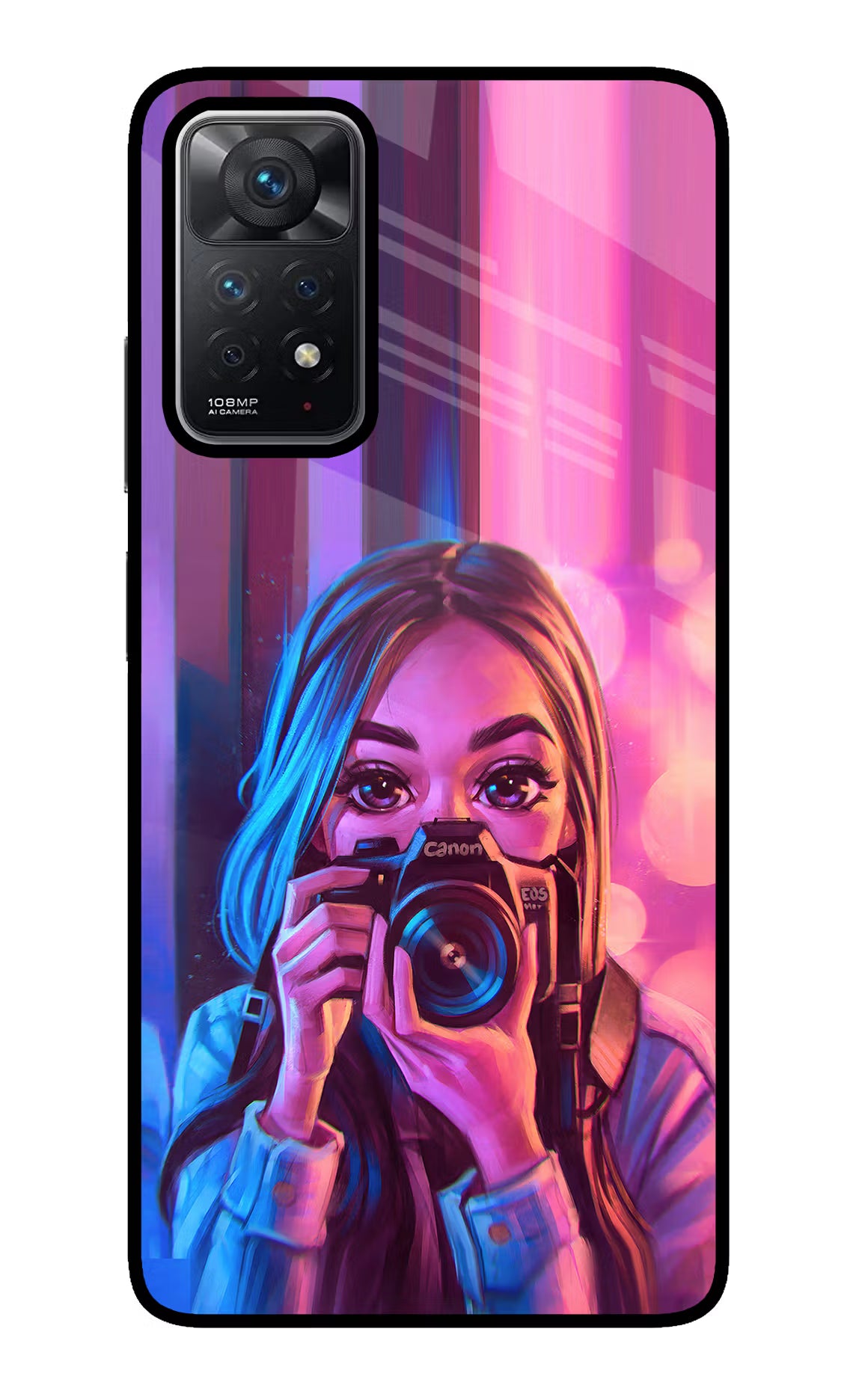 Girl Photographer Redmi Note 11 Pro Glass Case - Girl Photographer Redmi Note 11 Pro Glass Case Girl Photographer Redmi Note 11 Pro Glass Case