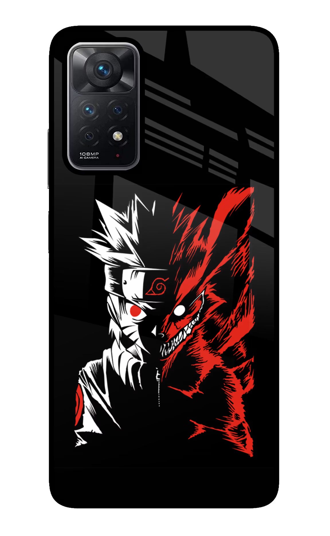 Naruto Two Face Redmi Note 11 Pro Back Cover - Naruto Two Face Redmi Note 11 Pro Glass Case Back Cover by Casekaro Naruto Two Face Redmi Note 11 Pro Glass Case Back Cover by Casekaro