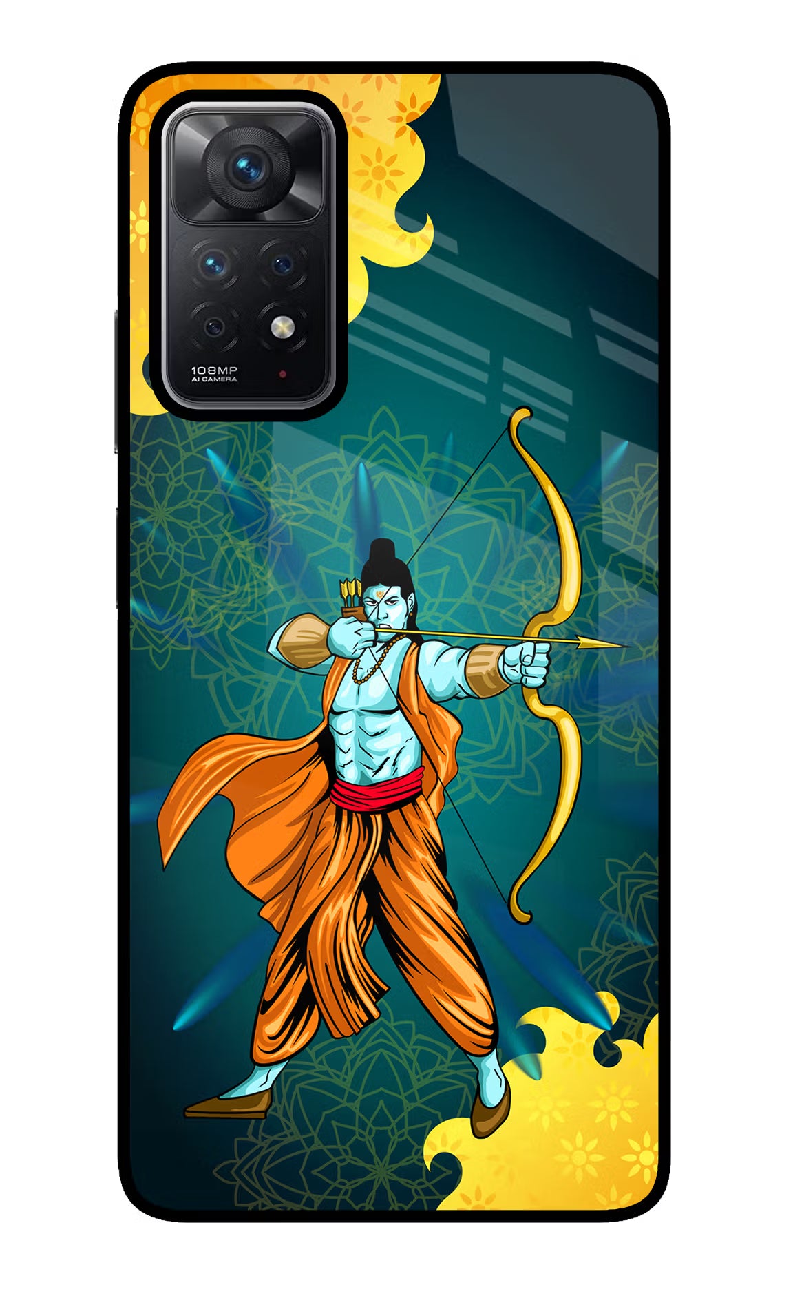 Lord Ram - 6 Redmi Note 11 Pro Back Cover - Lord Ram - 6 Redmi Note 11 Pro Glass Case Back Cover by Casekaro Lord Ram - 6 Redmi Note 11 Pro Glass Case Back Cover by Casekaro