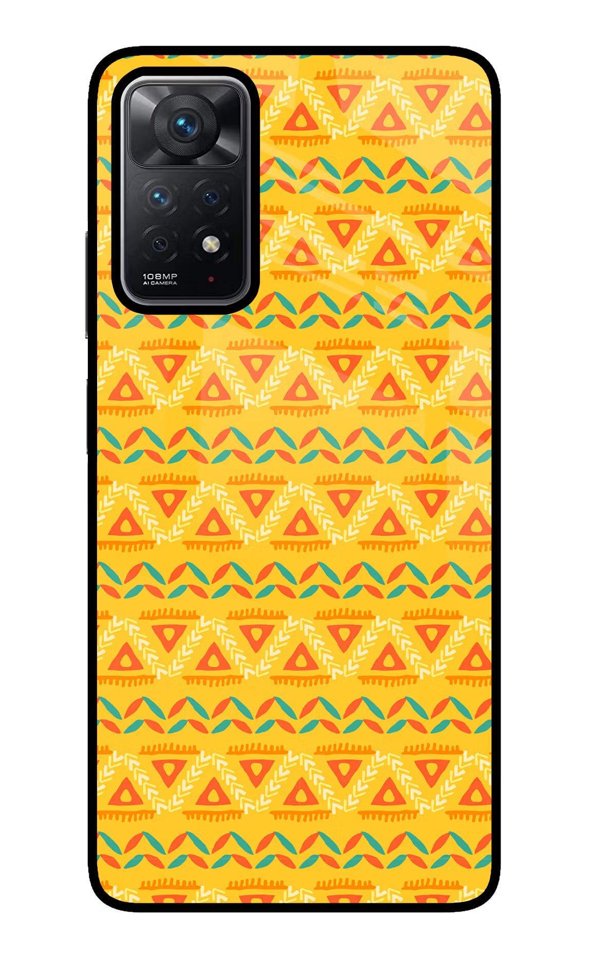Tribal Pattern Redmi Note 11 Pro Back Cover - Tribal Pattern Redmi Note 11 Pro Glass Case Back Cover by Casekaro Tribal Pattern Redmi Note 11 Pro Glass Case Back Cover by Casekaro