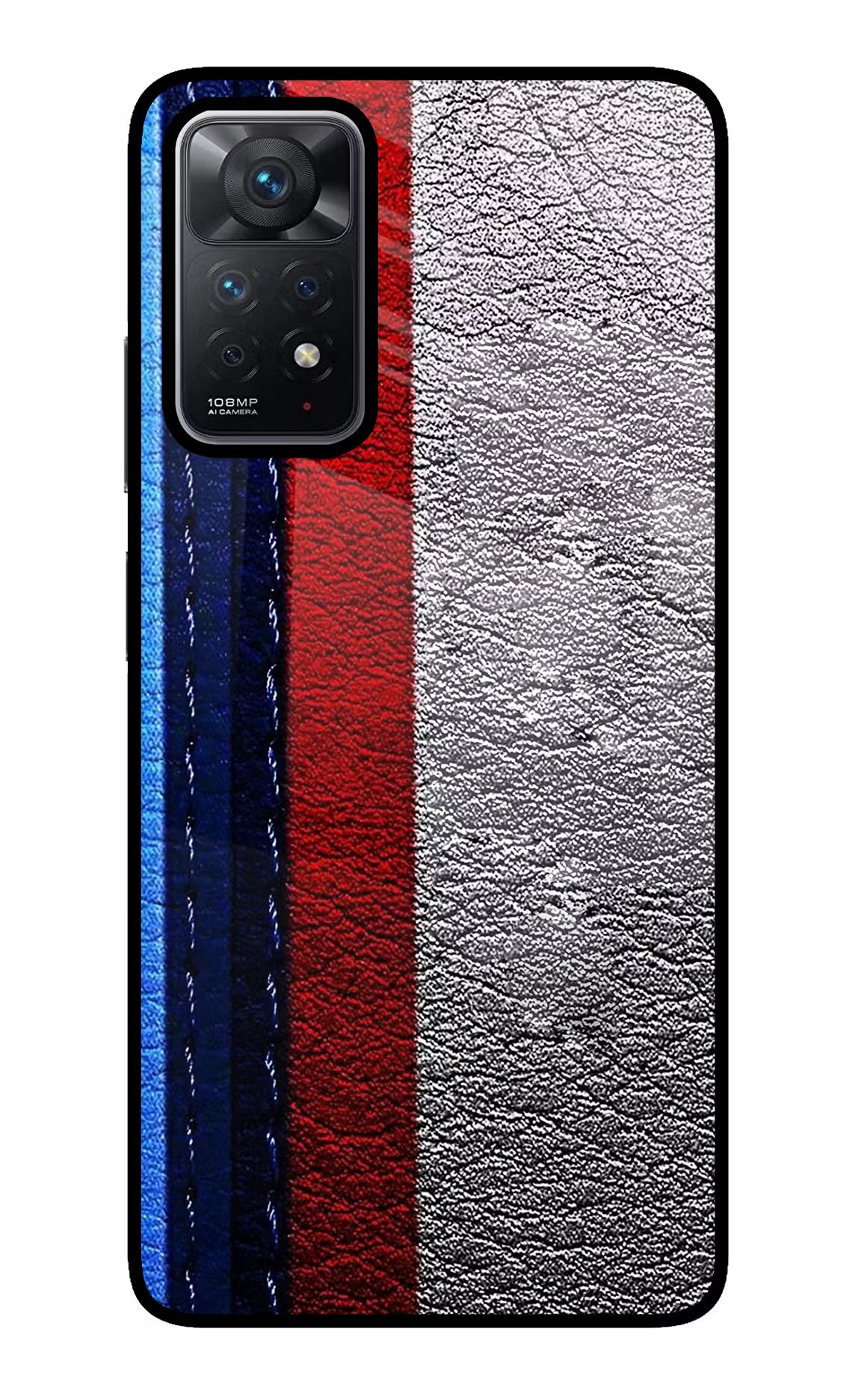 BMW Stripes Redmi Note 11 Pro Back Cover - BMW Stripes Redmi Note 11 Pro Glass Case Back Cover by Casekaro BMW Stripes Redmi Note 11 Pro Glass Case Back Cover by Casekaro