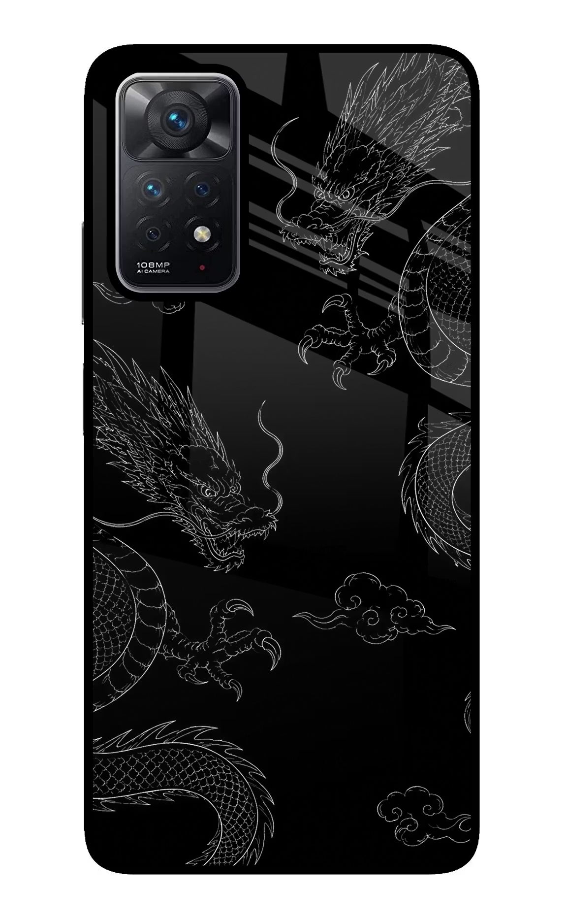 Twin Dragons Redmi Note 11 Pro Glass Case - Twin Dragons Redmi Note 11 Pro Glass Case Twin Dragons Redmi Note 11 Pro Glass Case