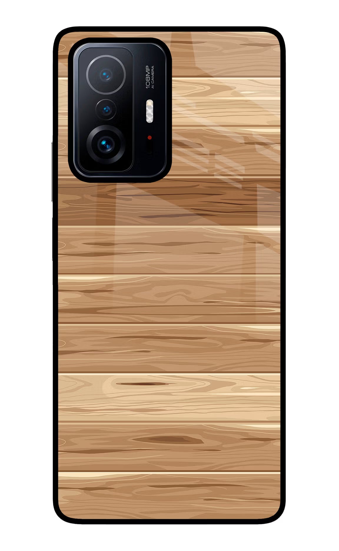 Wooden Vector Mi 11T Pro 5G Back Cover - Wooden Vector Mi 11T Pro 5G Glass Case Back Cover by Casekaro Wooden Vector Mi 11T Pro 5G Glass Case Back Cover by Casekaro