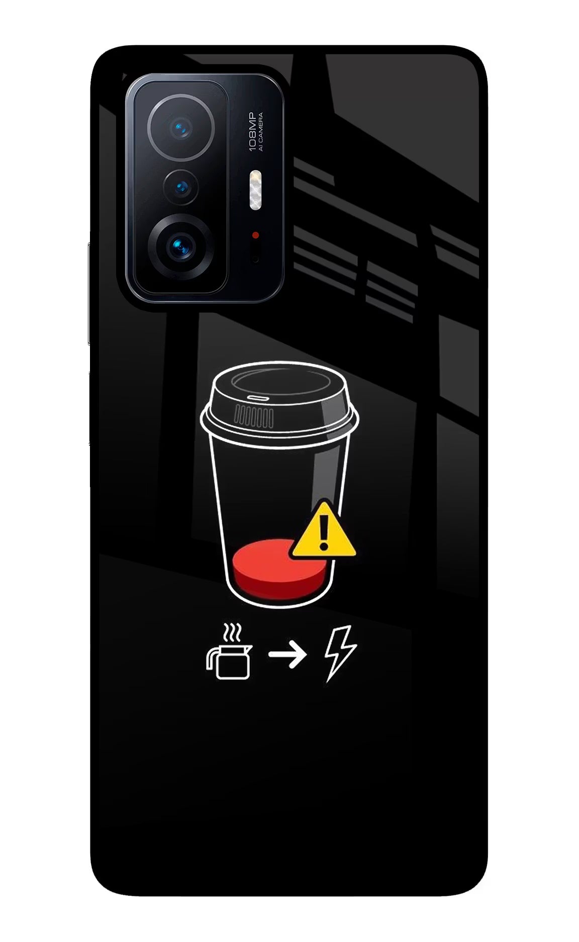 Coffee Mi 11T Pro 5G Back Cover - Coffee Mi 11T Pro 5G Glass Case Back Cover by Casekaro Coffee Mi 11T Pro 5G Glass Case Back Cover by Casekaro