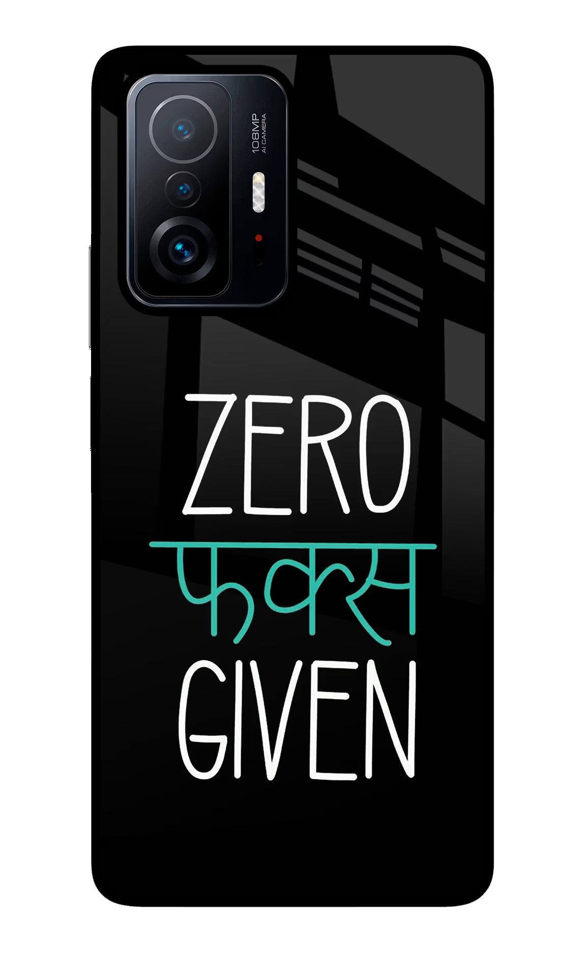 Zero Fucks Given Mi 11T Pro 5G Back Cover - Zero Fucks Given Mi 11T Pro 5G Glass Case Back Cover by Casekaro Zero Fucks Given Mi 11T Pro 5G Glass Case Back Cover by Casekaro