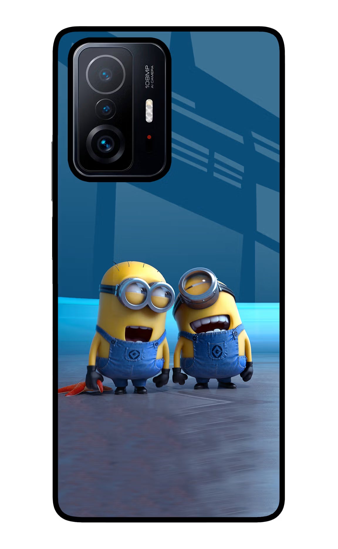 Minion Laughing Mi 11T Pro 5G Back Cover - Minion Laughing Mi 11T Pro 5G Glass Case Back Cover by Casekaro Minion Laughing Mi 11T Pro 5G Glass Case Back Cover by Casekaro
