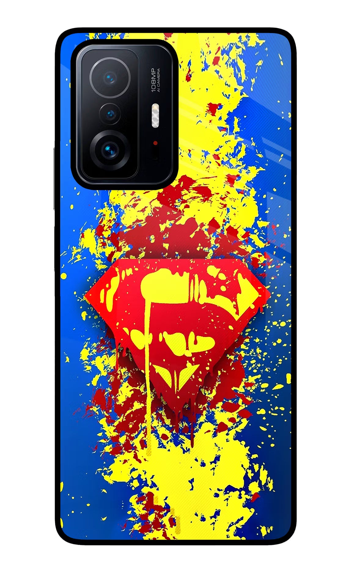 Superman logo Mi 11T Pro 5G Back Cover - Superman logo Mi 11T Pro 5G Glass Case Back Cover by Casekaro Superman logo Mi 11T Pro 5G Glass Case Back Cover by Casekaro