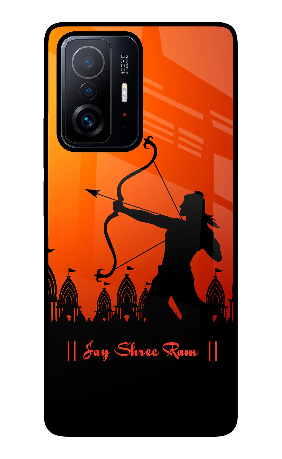Lord Ram - 4 Mi 11T Pro 5G Back Cover - Lord Ram - 4 Mi 11T Pro 5G Glass Case Back Cover by Casekaro Lord Ram - 4 Mi 11T Pro 5G Glass Case Back Cover by Casekaro