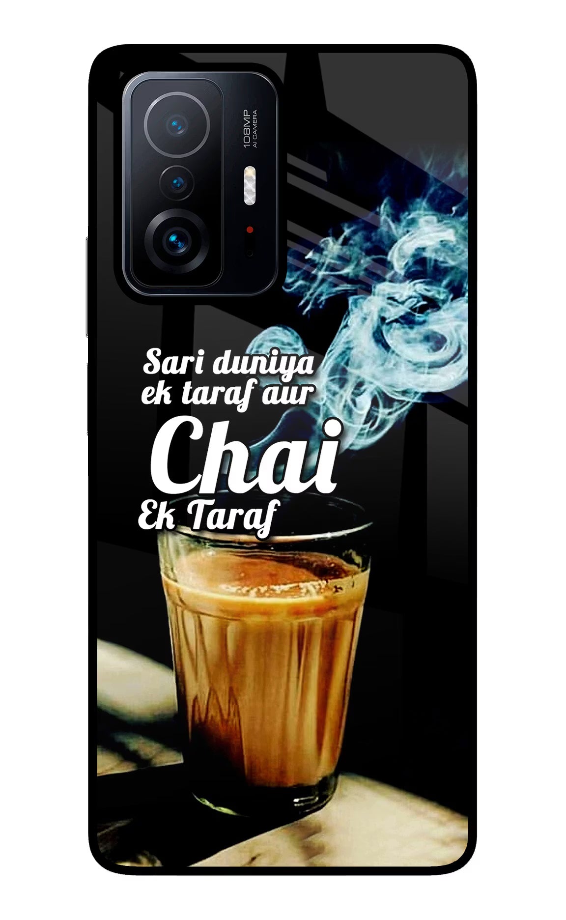 Chai Ek Taraf Quote Mi 11T Pro 5G Glass Case - Chai Ek Taraf Quote Mi 11T Pro 5G Glass Case Chai Ek Taraf Quote Mi 11T Pro 5G Glass Case
