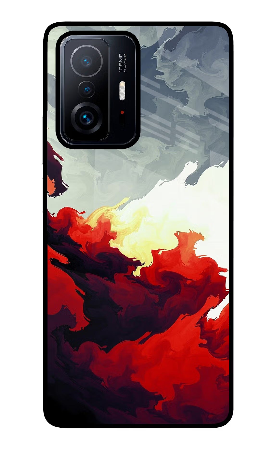 Fire Cloud Mi 11T Pro 5G Back Cover - Fire Cloud Mi 11T Pro 5G Glass Case Back Cover by Casekaro Fire Cloud Mi 11T Pro 5G Glass Case Back Cover by Casekaro