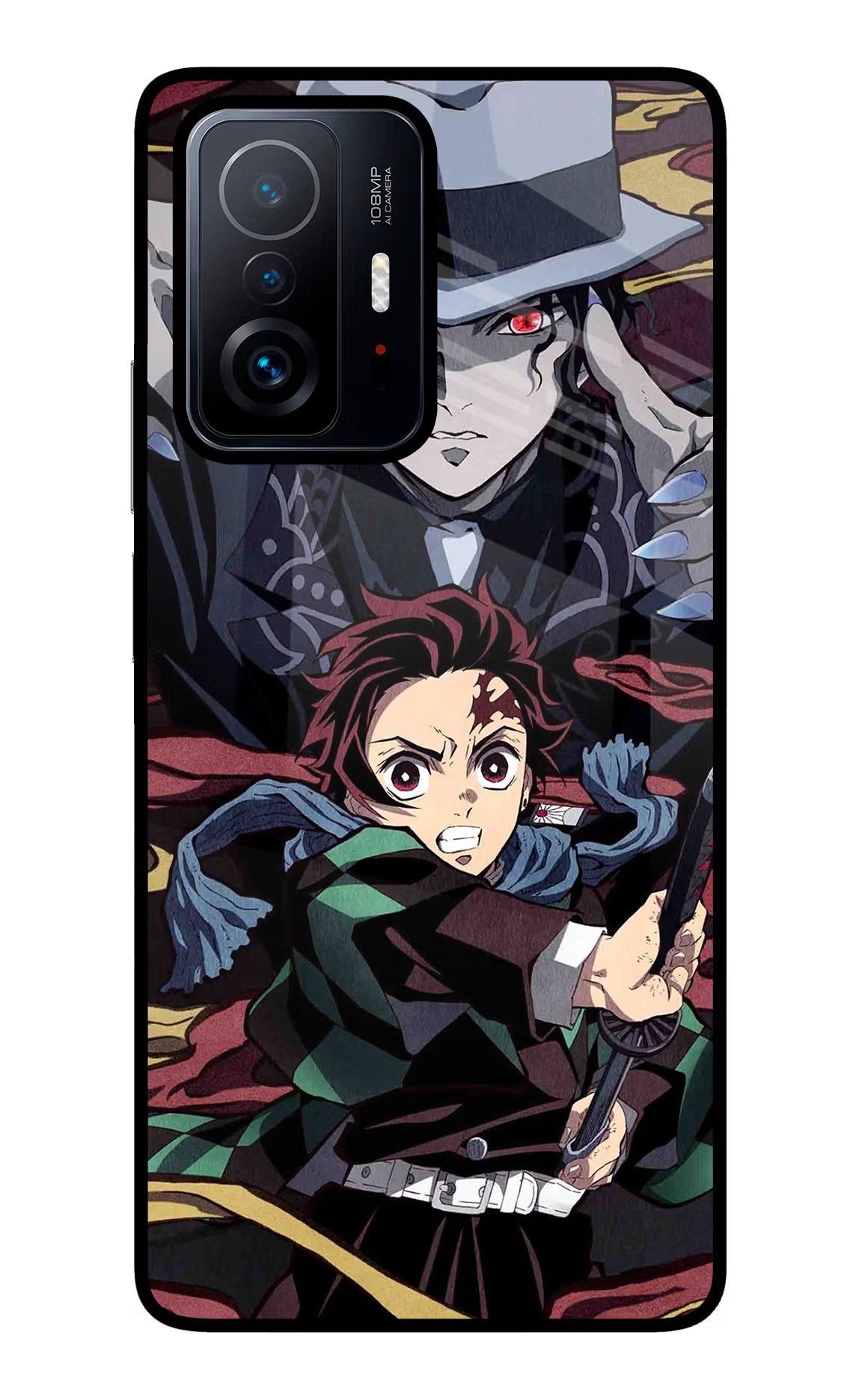 Demon Slayer Mi 11T Pro 5G Back Cover - Demon Slayer Mi 11T Pro 5G Glass Case Back Cover by Casekaro Demon Slayer Mi 11T Pro 5G Glass Case Back Cover by Casekaro