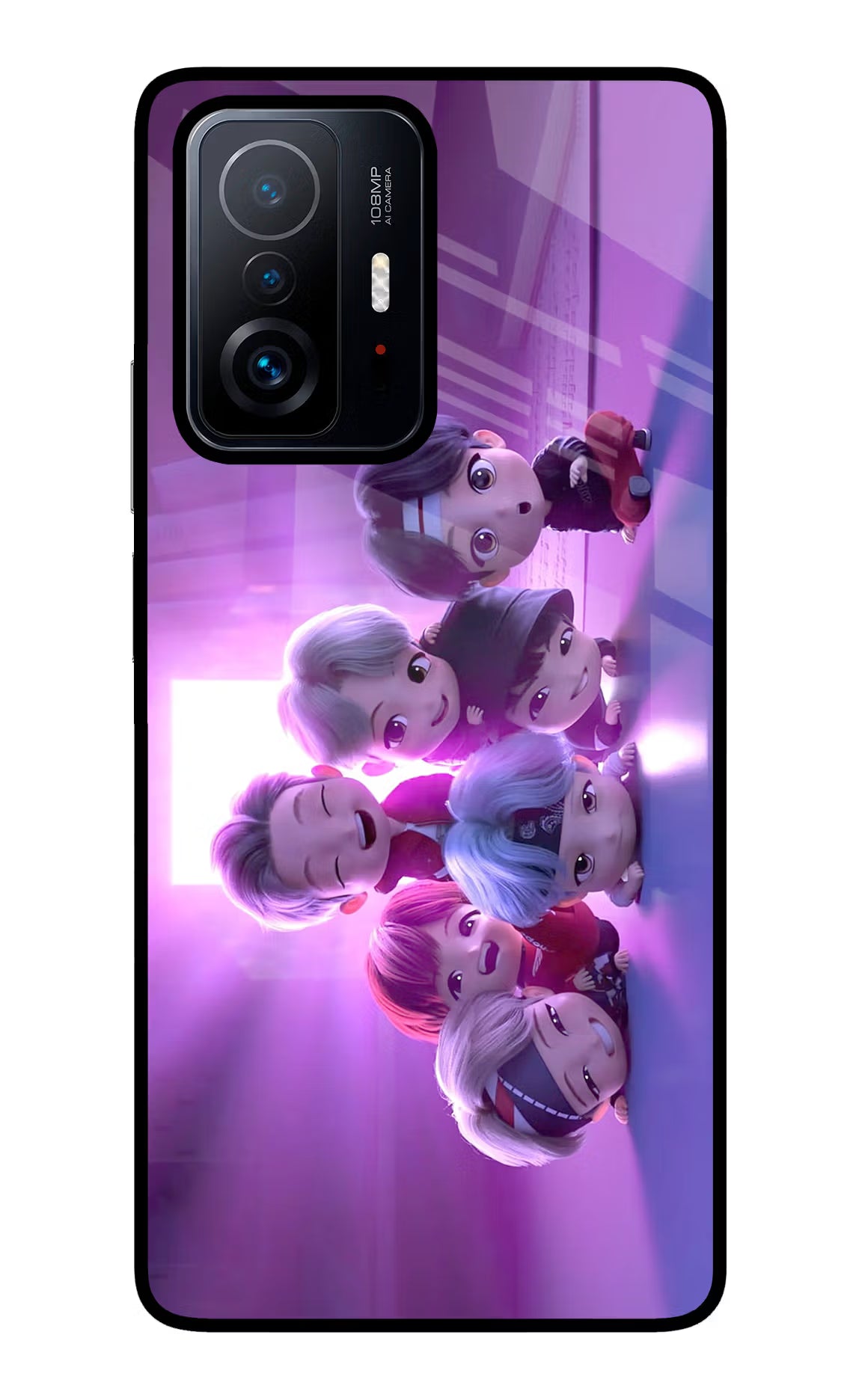 BTS Chibi Mi 11T Pro 5G Glass Case - BTS Chibi Mi 11T Pro 5G Glass Case BTS Chibi Mi 11T Pro 5G Glass Case