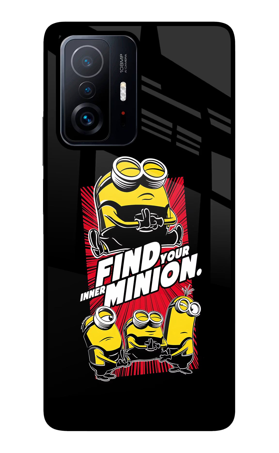 Find your inner Minion Mi 11T Pro 5G Back Cover - Find your inner Minion Mi 11T Pro 5G Glass Case Back Cover by Casekaro Find your inner Minion Mi 11T Pro 5G Glass Case Back Cover by Casekaro