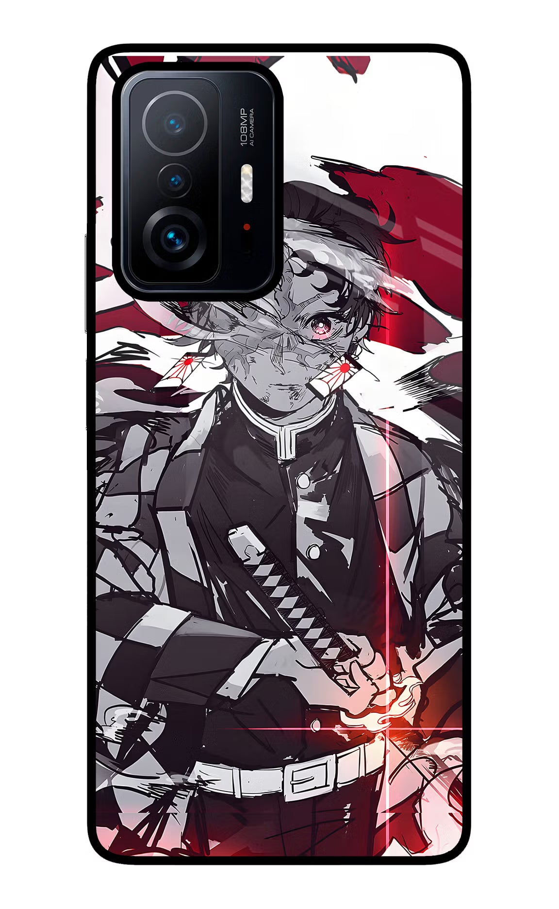 Demon Slayer Mi 11T Pro 5G Back Cover - Demon Slayer Mi 11T Pro 5G Glass Case Back Cover by Casekaro Demon Slayer Mi 11T Pro 5G Glass Case Back Cover by Casekaro