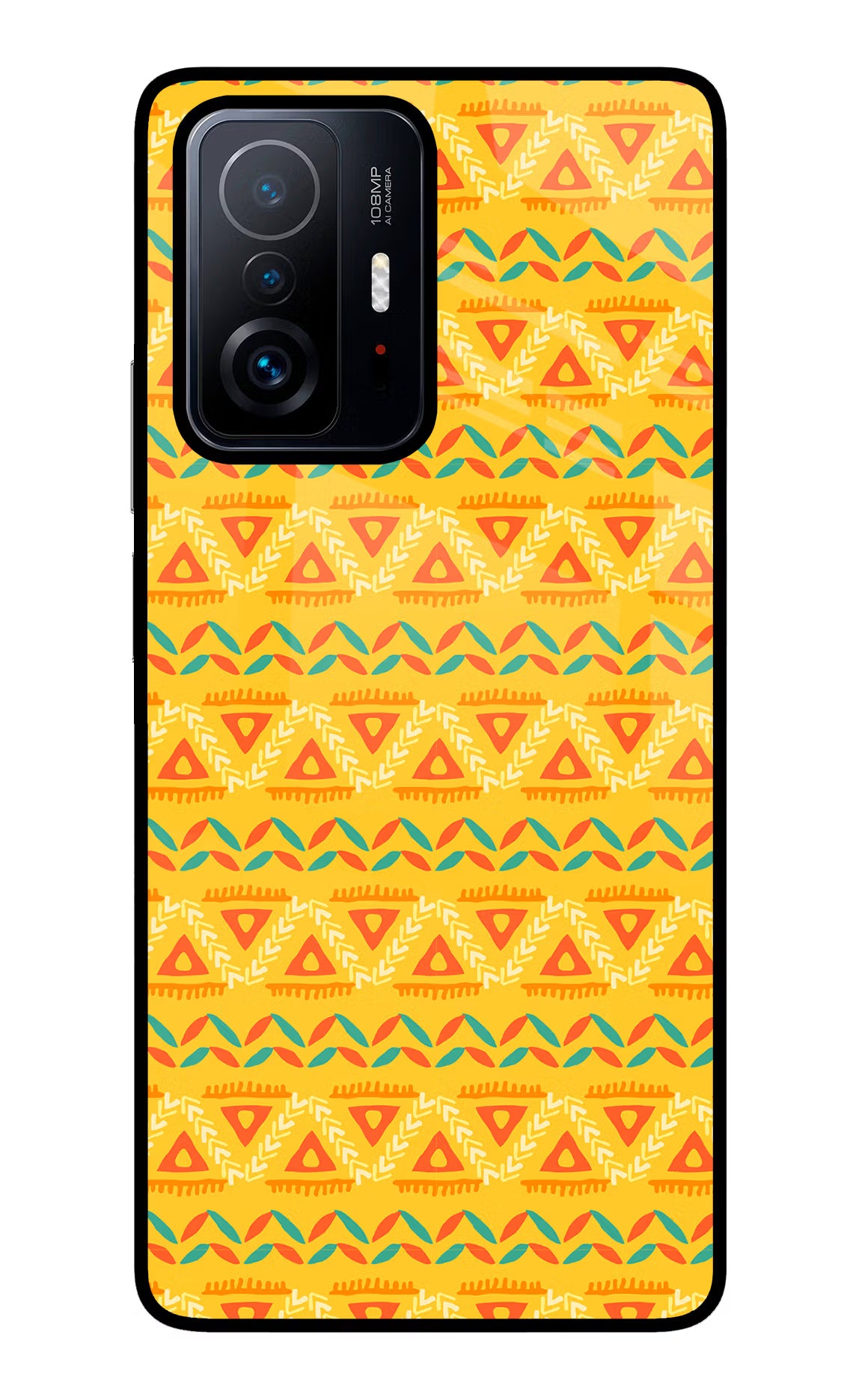 Tribal Pattern Mi 11T Pro 5G Back Cover - Tribal Pattern Mi 11T Pro 5G Glass Case Back Cover by Casekaro Tribal Pattern Mi 11T Pro 5G Glass Case Back Cover by Casekaro