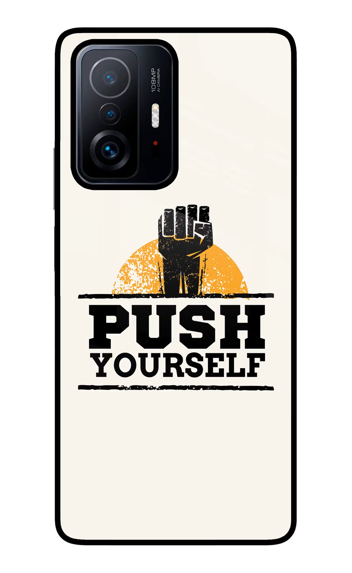 Push Yourself Mi 11T Pro 5G Back Cover - Push Yourself Mi 11T Pro 5G Glass Case Back Cover by Casekaro Push Yourself Mi 11T Pro 5G Glass Case Back Cover by Casekaro