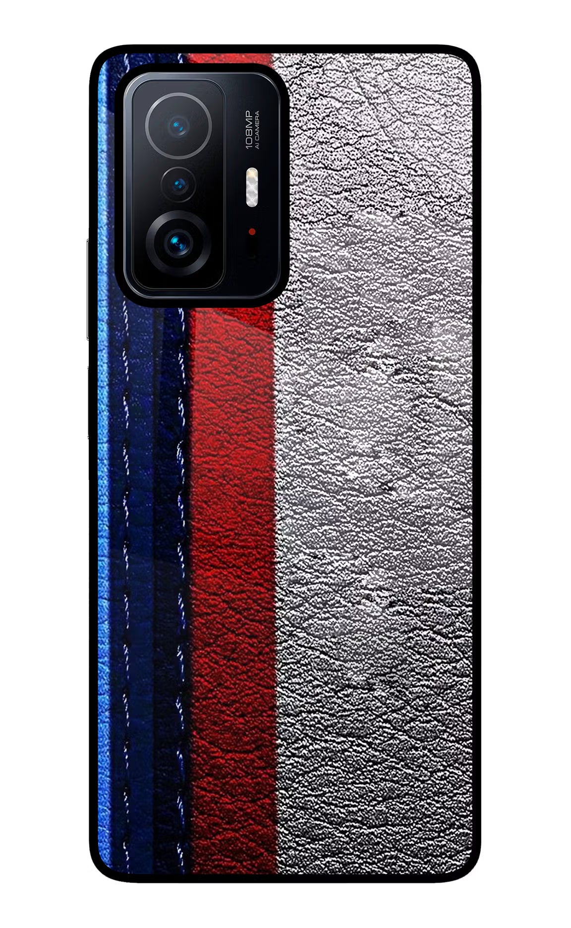 BMW Stripes Mi 11T Pro 5G Back Cover - BMW Stripes Mi 11T Pro 5G Glass Case Back Cover by Casekaro BMW Stripes Mi 11T Pro 5G Glass Case Back Cover by Casekaro