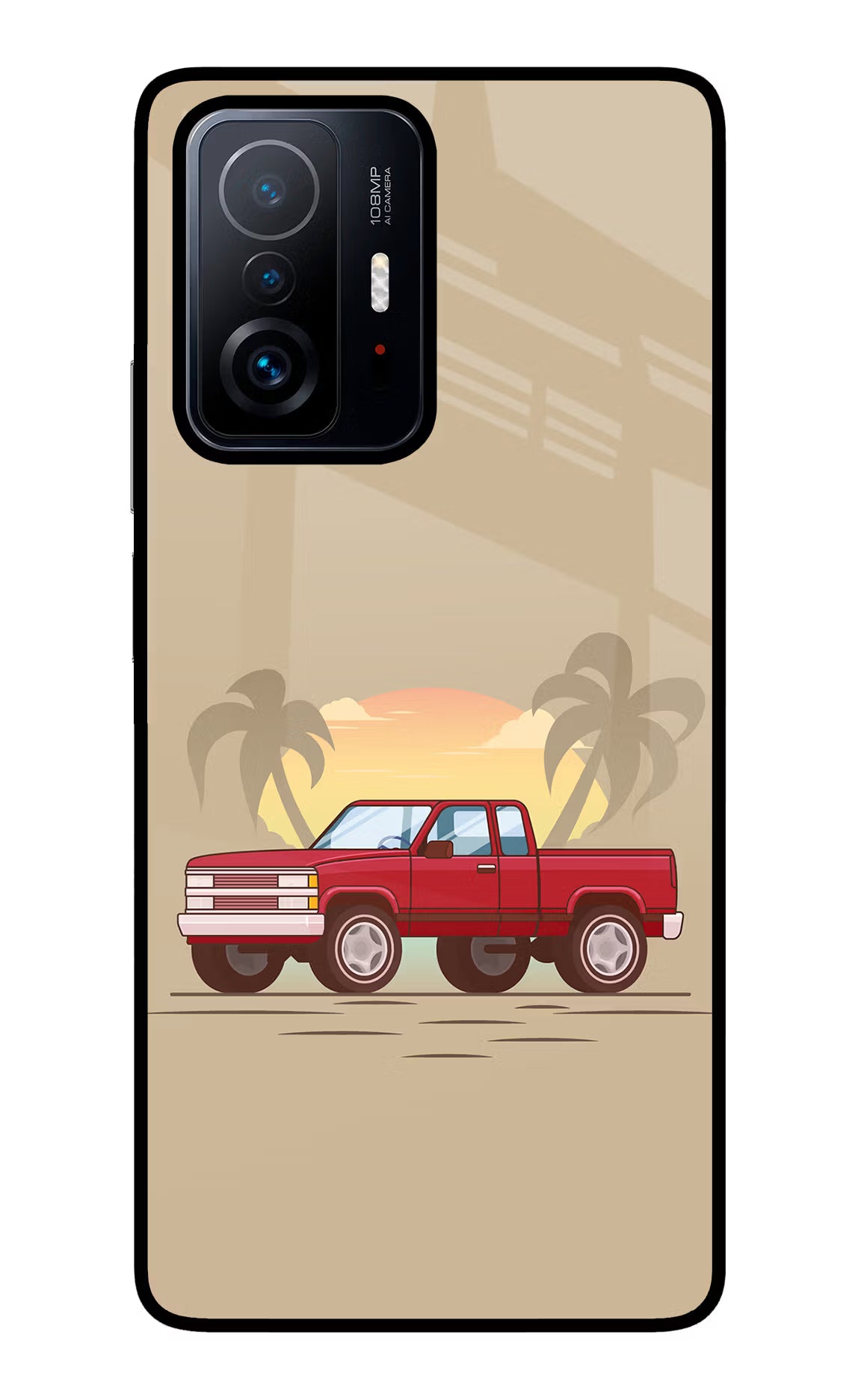 Desert Classic Drive Mi 11T Pro 5G Back Cover - Desert Classic Drive Mi 11T Pro 5G Glass Case Back Cover by Casekaro Desert Classic Drive Mi 11T Pro 5G Glass Case Back Cover by Casekaro