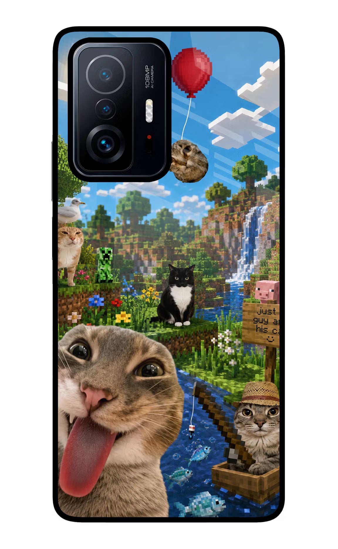 Minecraft Cat Chaos Mi 11T Pro 5G Glass Case - Minecraft Cat Chaos Mi 11T Pro 5G Glass Case Minecraft Cat Chaos Mi 11T Pro 5G Glass Case