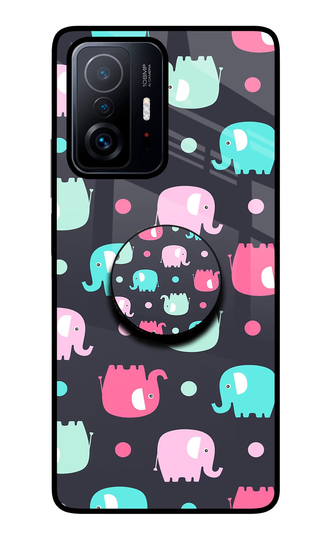 Baby Elephants Mi 11T Pro 5G Glass Case - Baby Elephants Mi 11T Pro 5G Glass Case Baby Elephants Mi 11T Pro 5G Glass Case