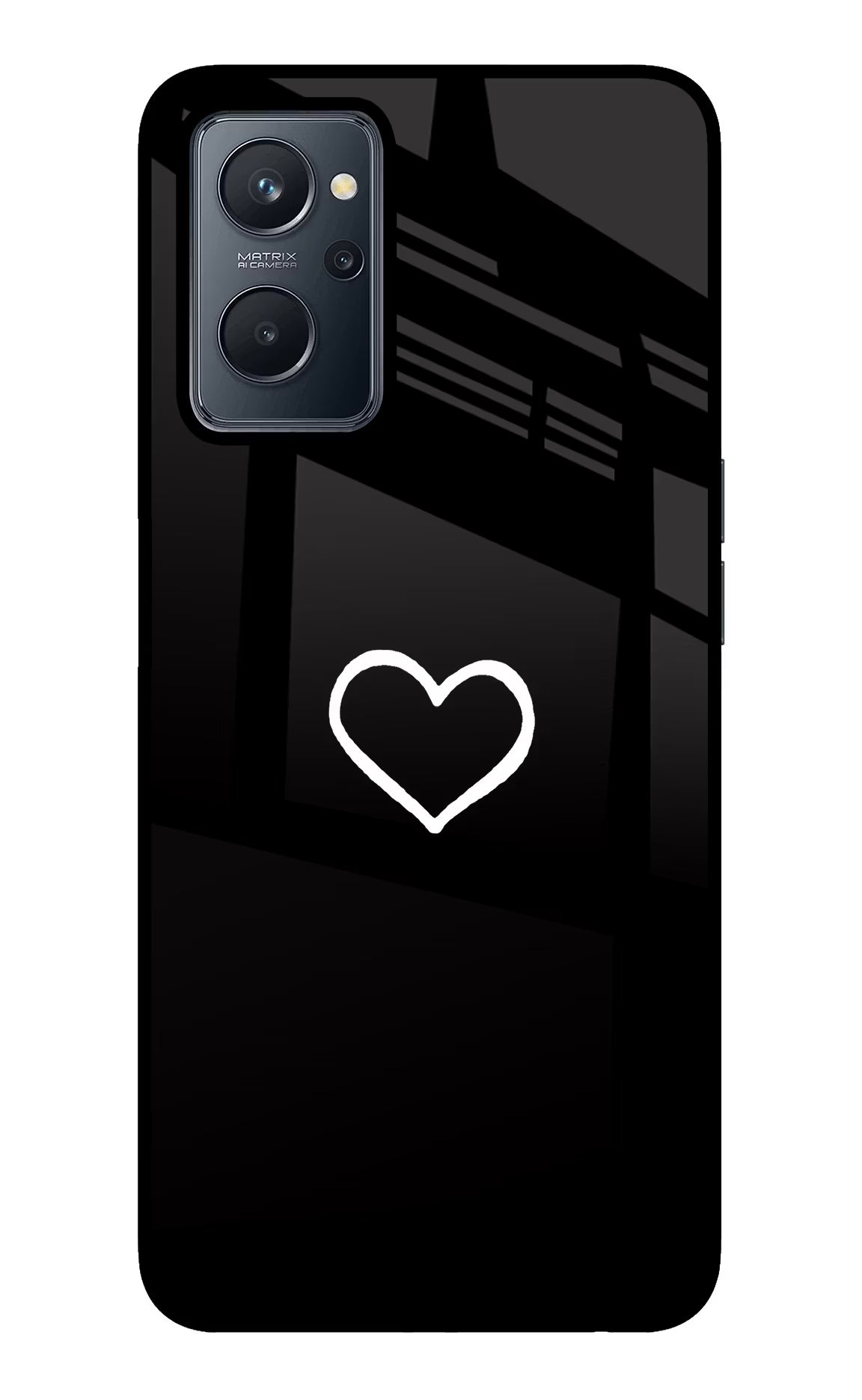Heart Realme 9i 4G Back Cover - Heart Realme 9i 4G Glass Case Back Cover by Casekaro Heart Realme 9i 4G Glass Case Back Cover by Casekaro