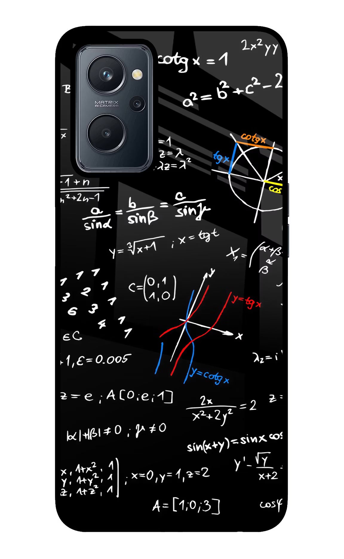 Mathematics Formula Realme 9i 4G Back Cover - Mathematics Formula Realme 9i 4G Glass Case Back Cover by Casekaro Mathematics Formula Realme 9i 4G Glass Case Back Cover by Casekaro