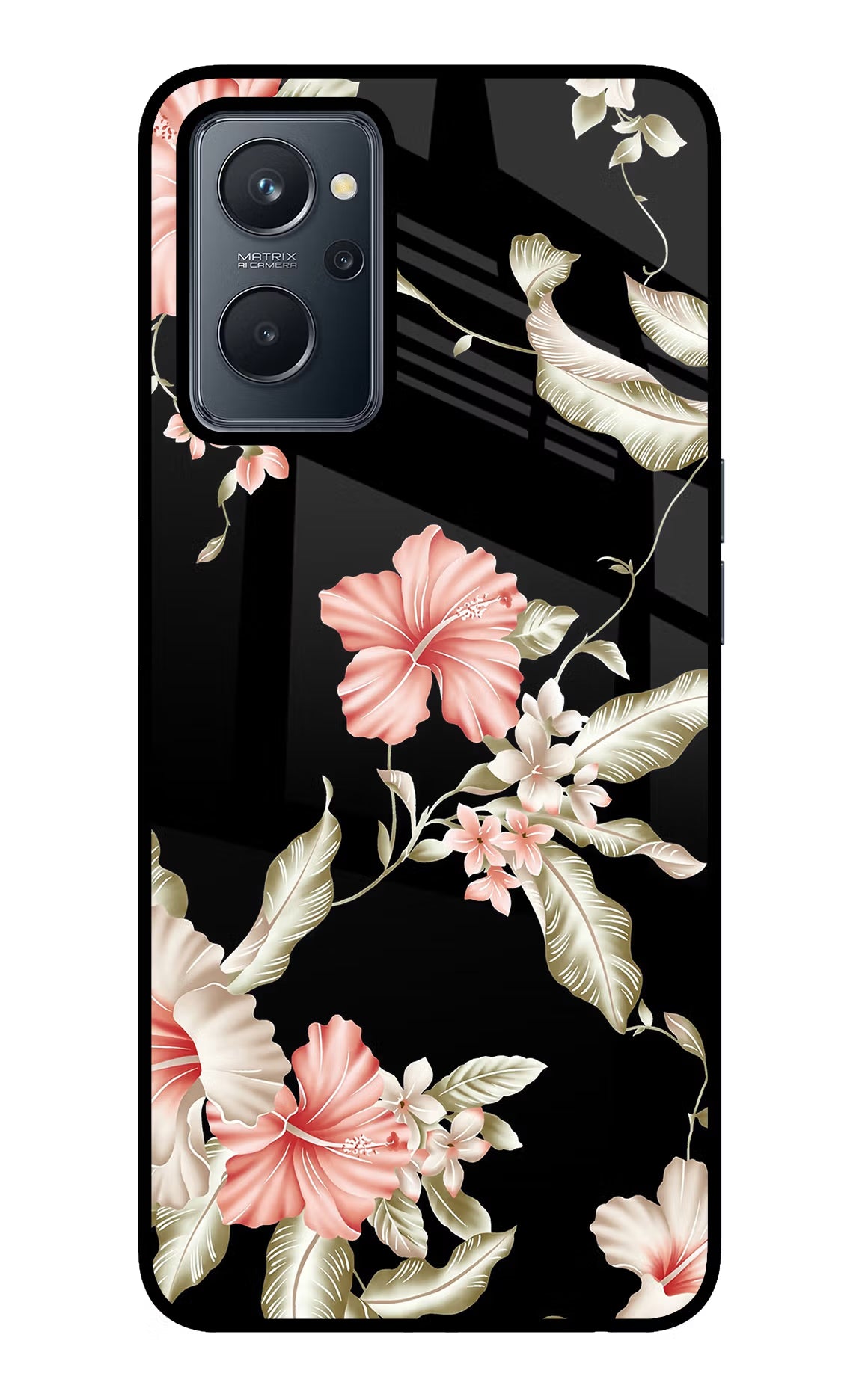 Flowers Realme 9i 4G Glass Case - Flowers Realme 9i 4G Glass Case Flowers Realme 9i 4G Glass Case