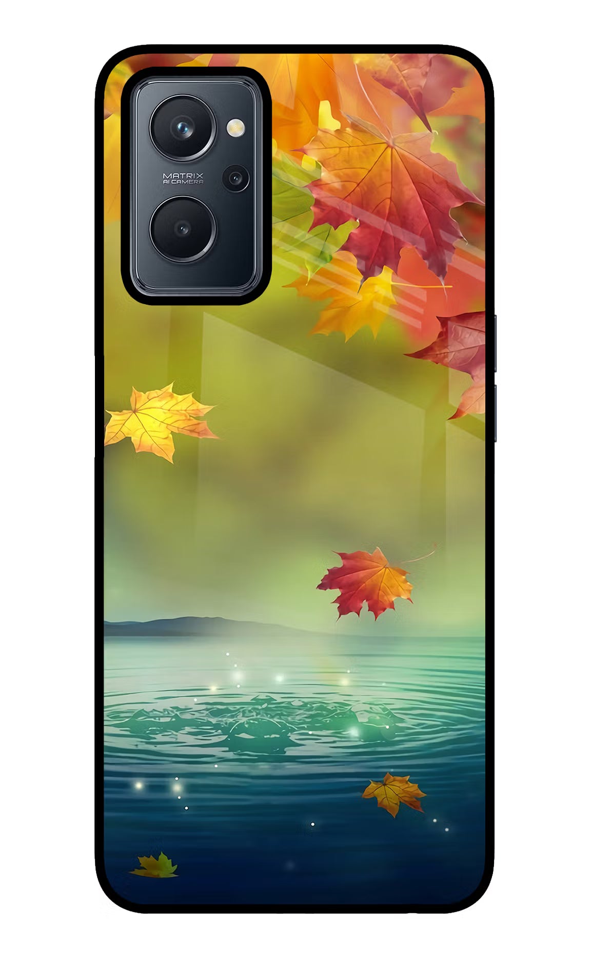 Flowers Realme 9i 4G Back Cover - Flowers Realme 9i 4G Glass Case Back Cover by Casekaro Flowers Realme 9i 4G Glass Case Back Cover by Casekaro