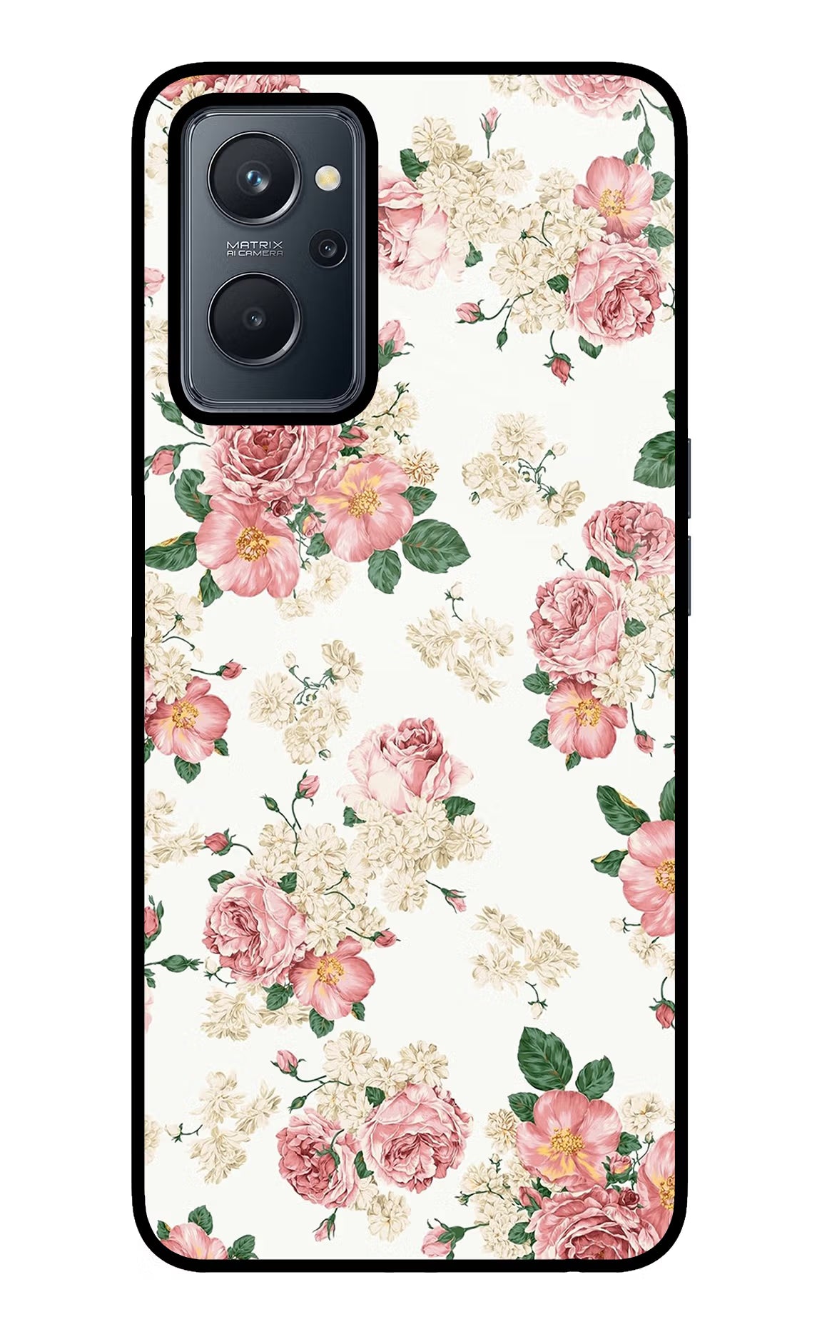 Flowers Realme 9i 4G Glass Case - Flowers Realme 9i 4G Glass Case Flowers Realme 9i 4G Glass Case
