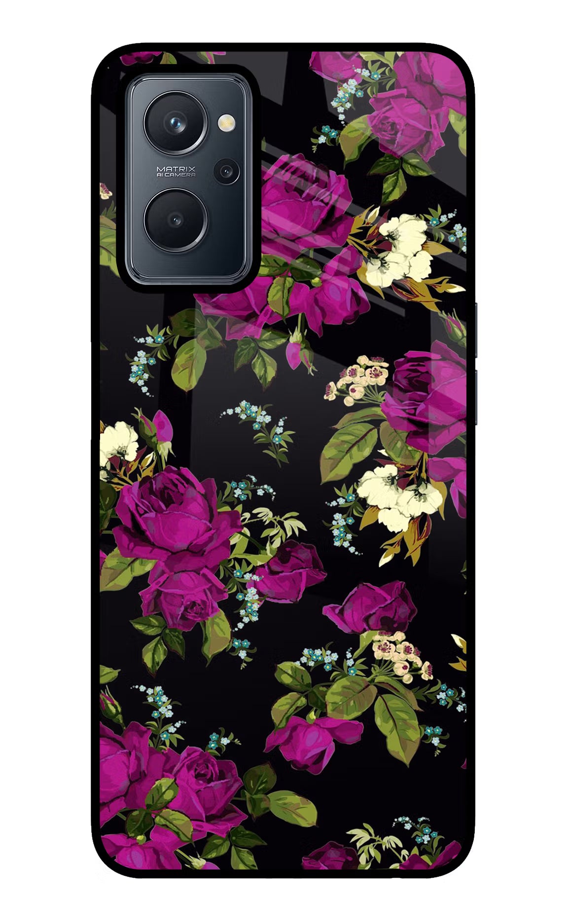 Flowers Realme 9i 4G Glass Case - Flowers Realme 9i 4G Glass Case Flowers Realme 9i 4G Glass Case