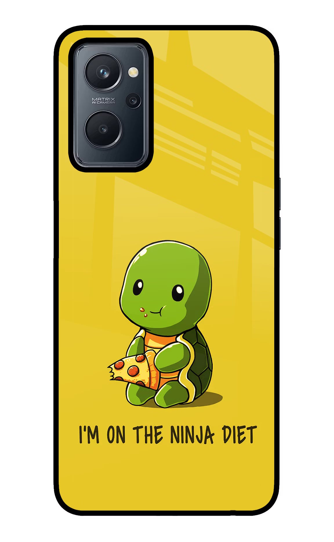I'm on Ninja Diet Realme 9i 4G Back Cover - I'm on Ninja Diet Realme 9i 4G Glass Case Back Cover by Casekaro I'm on Ninja Diet Realme 9i 4G Glass Case Back Cover by Casekaro