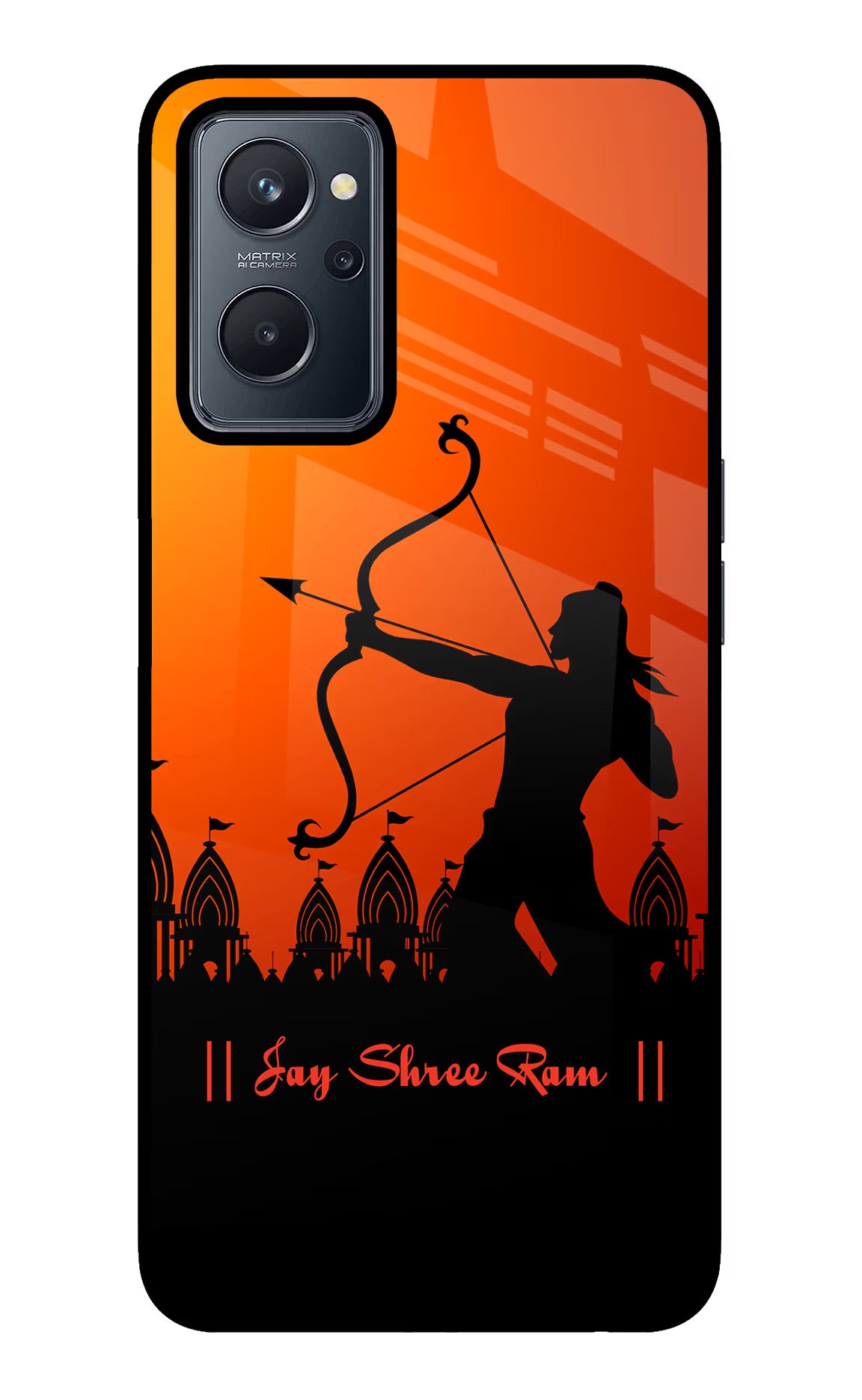 Lord Ram - 4 Realme 9i 4G Back Cover - Lord Ram - 4 Realme 9i 4G Glass Case Back Cover by Casekaro Lord Ram - 4 Realme 9i 4G Glass Case Back Cover by Casekaro