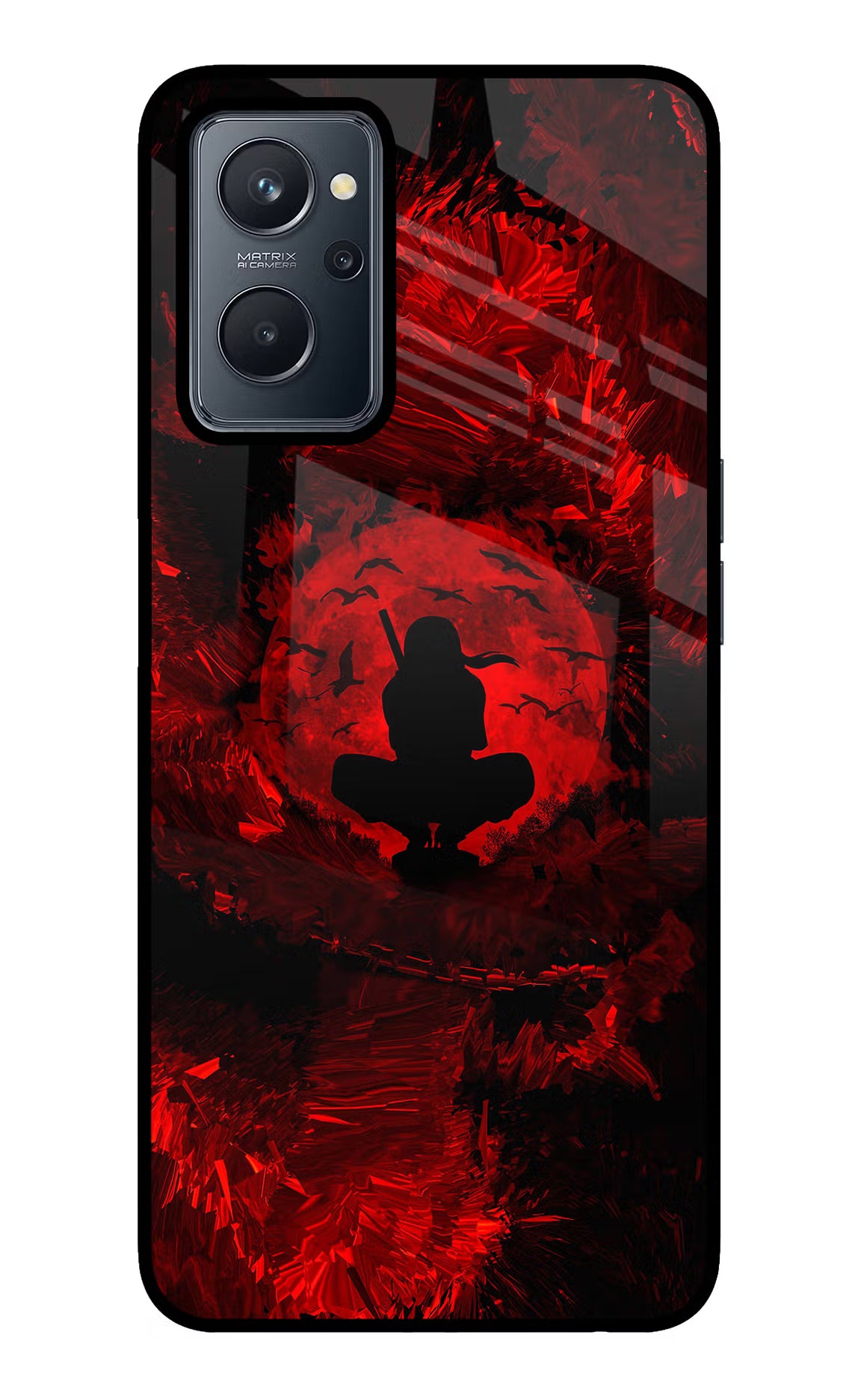 Itachi Uchiha Realme 9i 4G Back Cover - Itachi Uchiha Realme 9i 4G Glass Case Back Cover by Casekaro Itachi Uchiha Realme 9i 4G Glass Case Back Cover by Casekaro