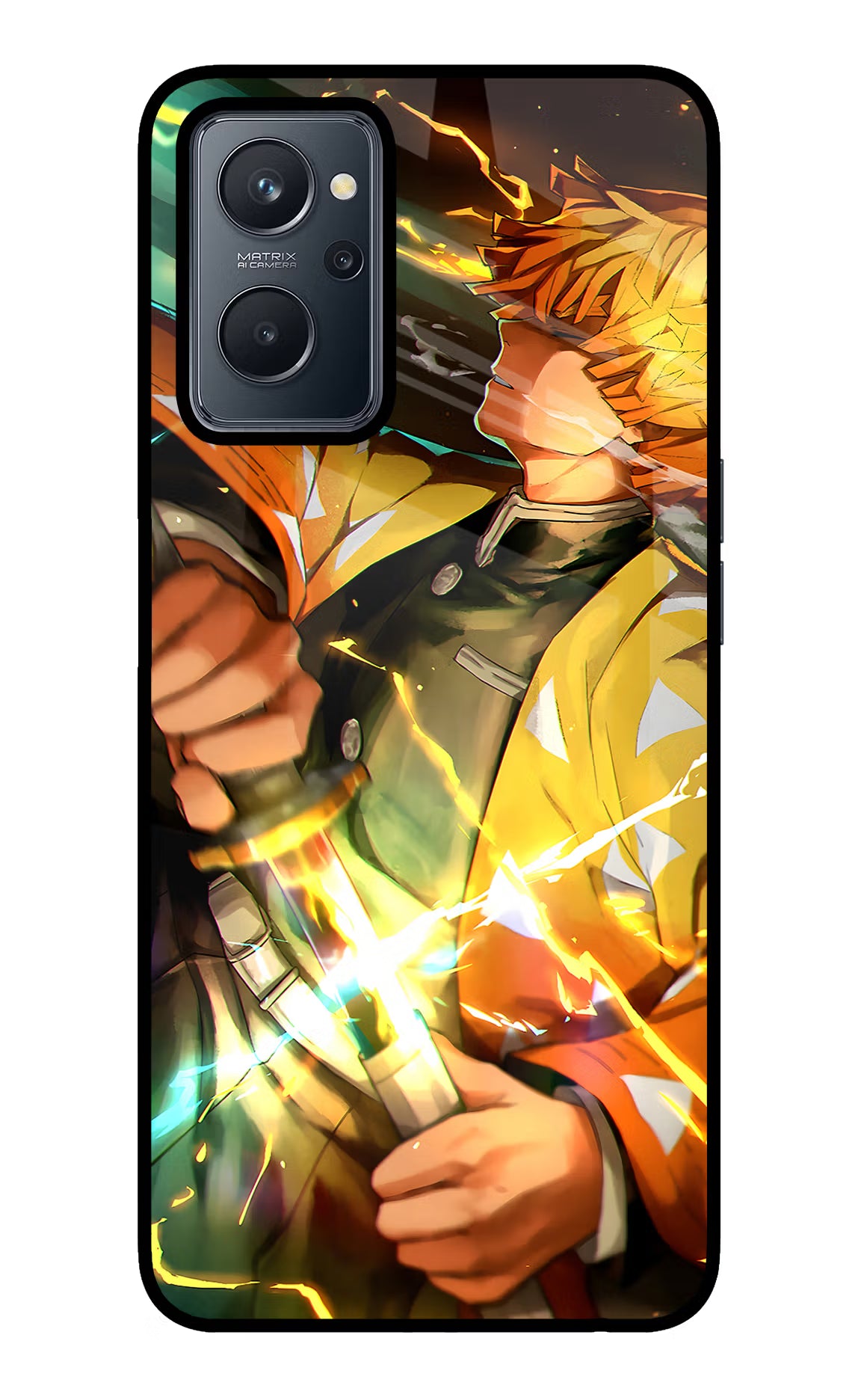 Demon Slayer Realme 9i 4G Back Cover - Demon Slayer Realme 9i 4G Glass Case Back Cover by Casekaro Demon Slayer Realme 9i 4G Glass Case Back Cover by Casekaro