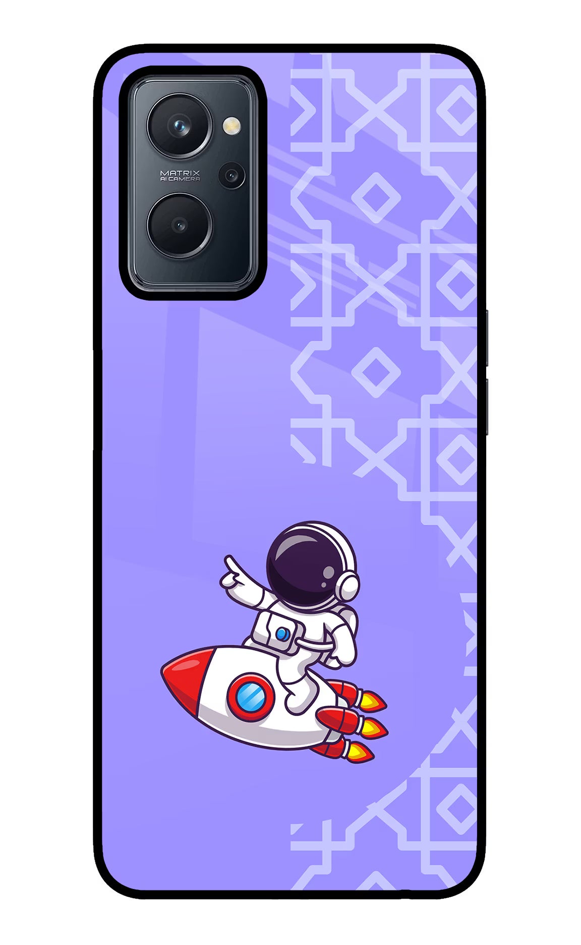 Cute Astronaut Realme 9i 4G Glass Case - Cute Astronaut Realme 9i 4G Glass Case Cute Astronaut Realme 9i 4G Glass Case