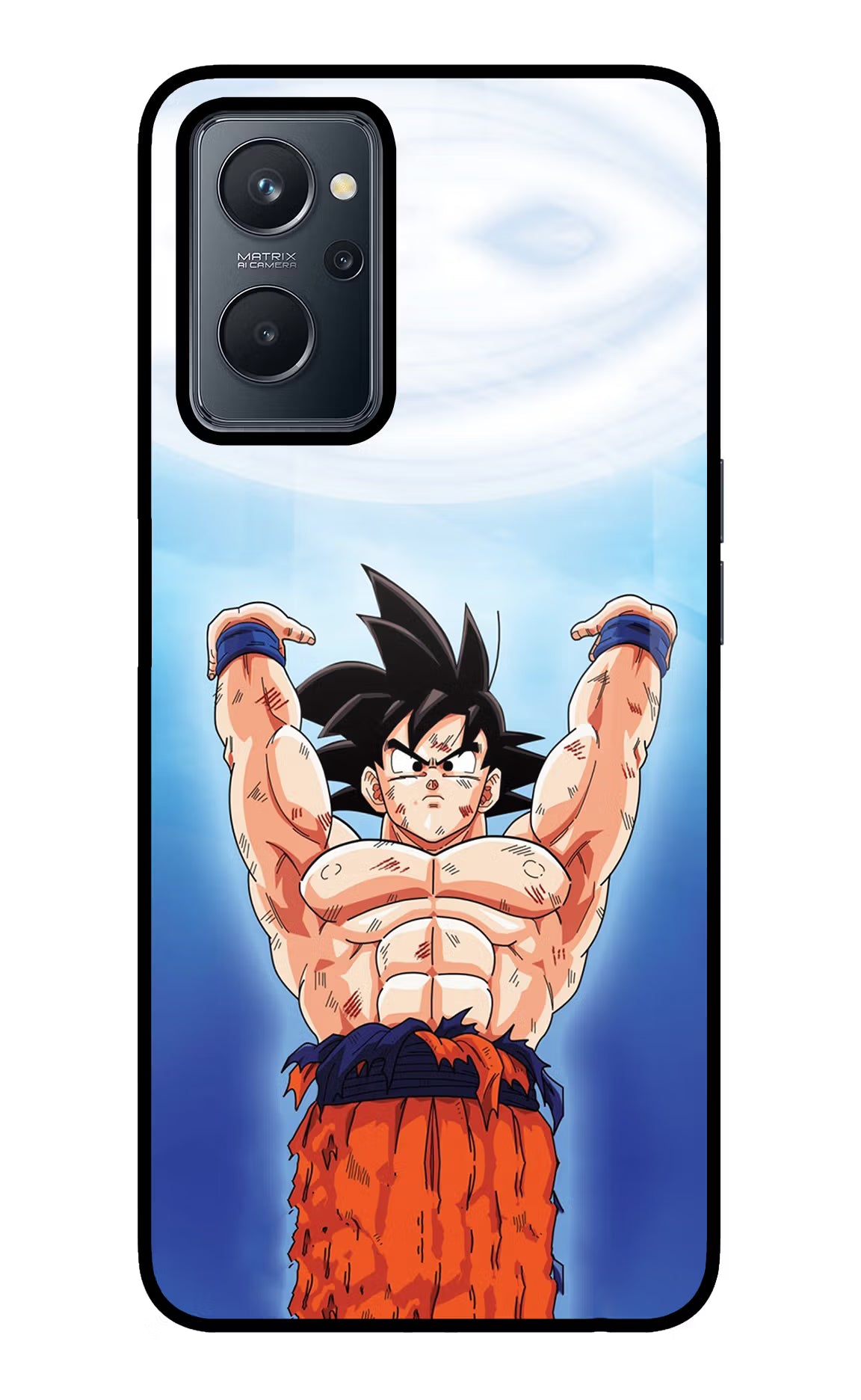 Goku Power Realme 9i 4G Glass Case - Goku Power Realme 9i 4G Glass Case Goku Power Realme 9i 4G Glass Case