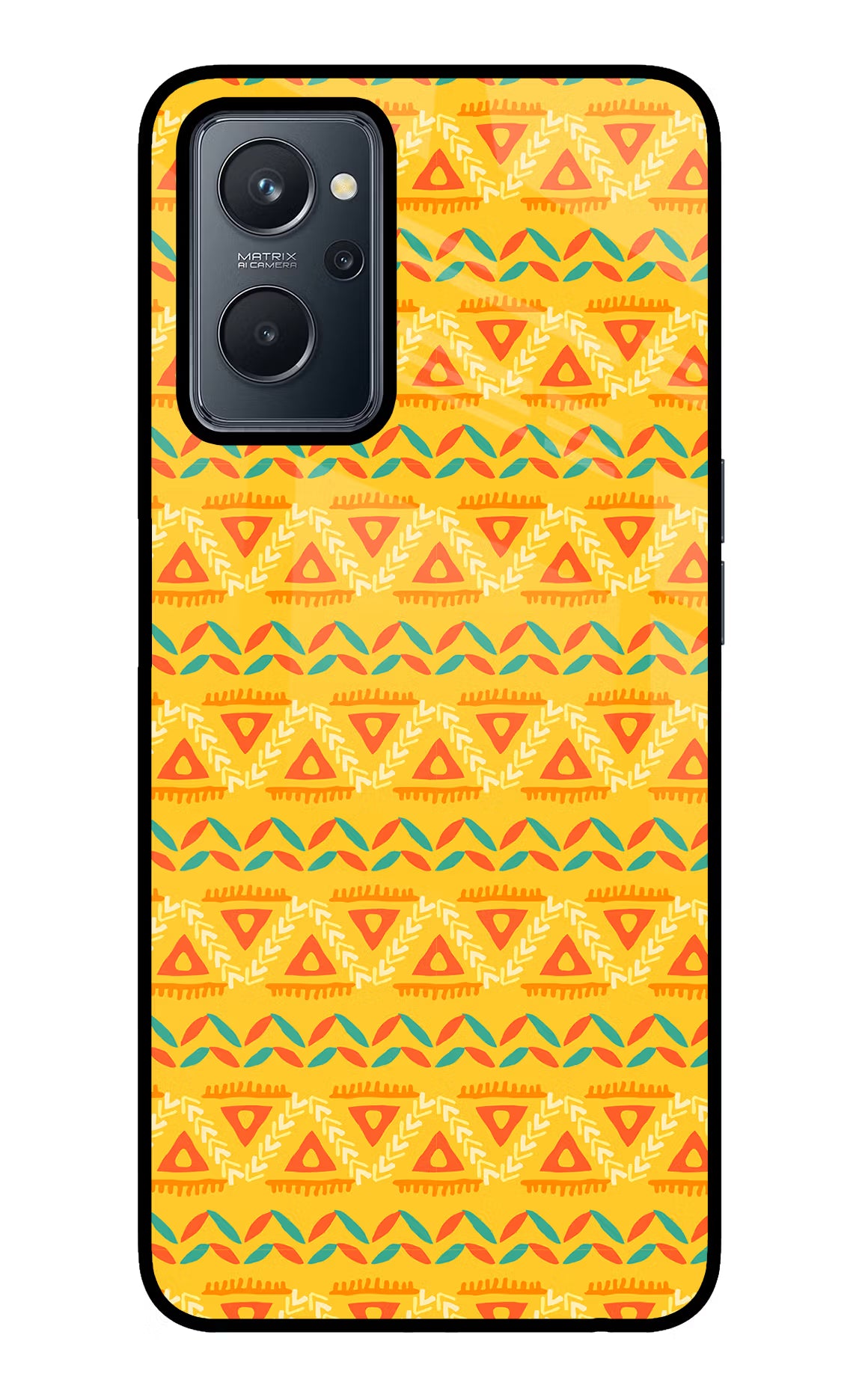 Tribal Pattern Realme 9i 4G Glass Case - Tribal Pattern Realme 9i 4G Glass Case Tribal Pattern Realme 9i 4G Glass Case