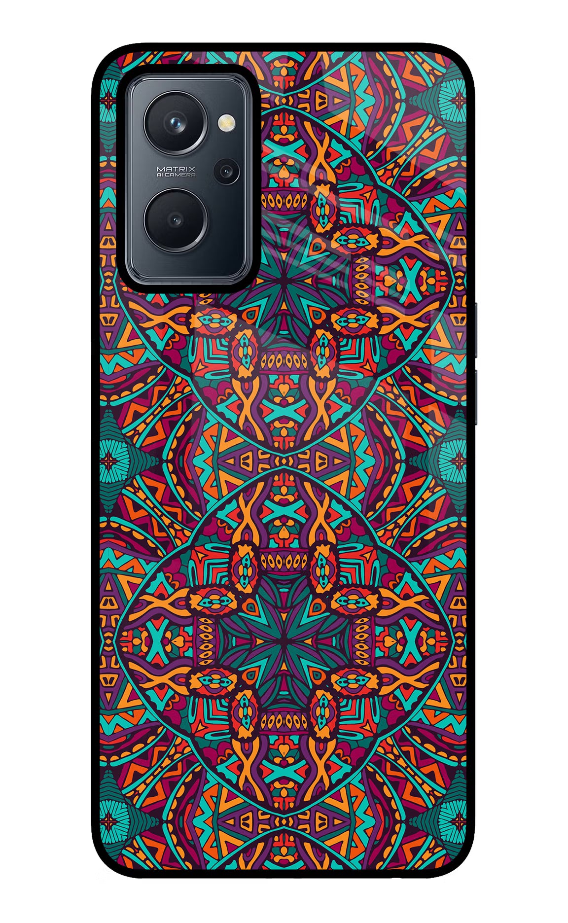 Colour Mandala Realme 9i 4G Glass Case - Colour Mandala Realme 9i 4G Glass Case Colour Mandala Realme 9i 4G Glass Case