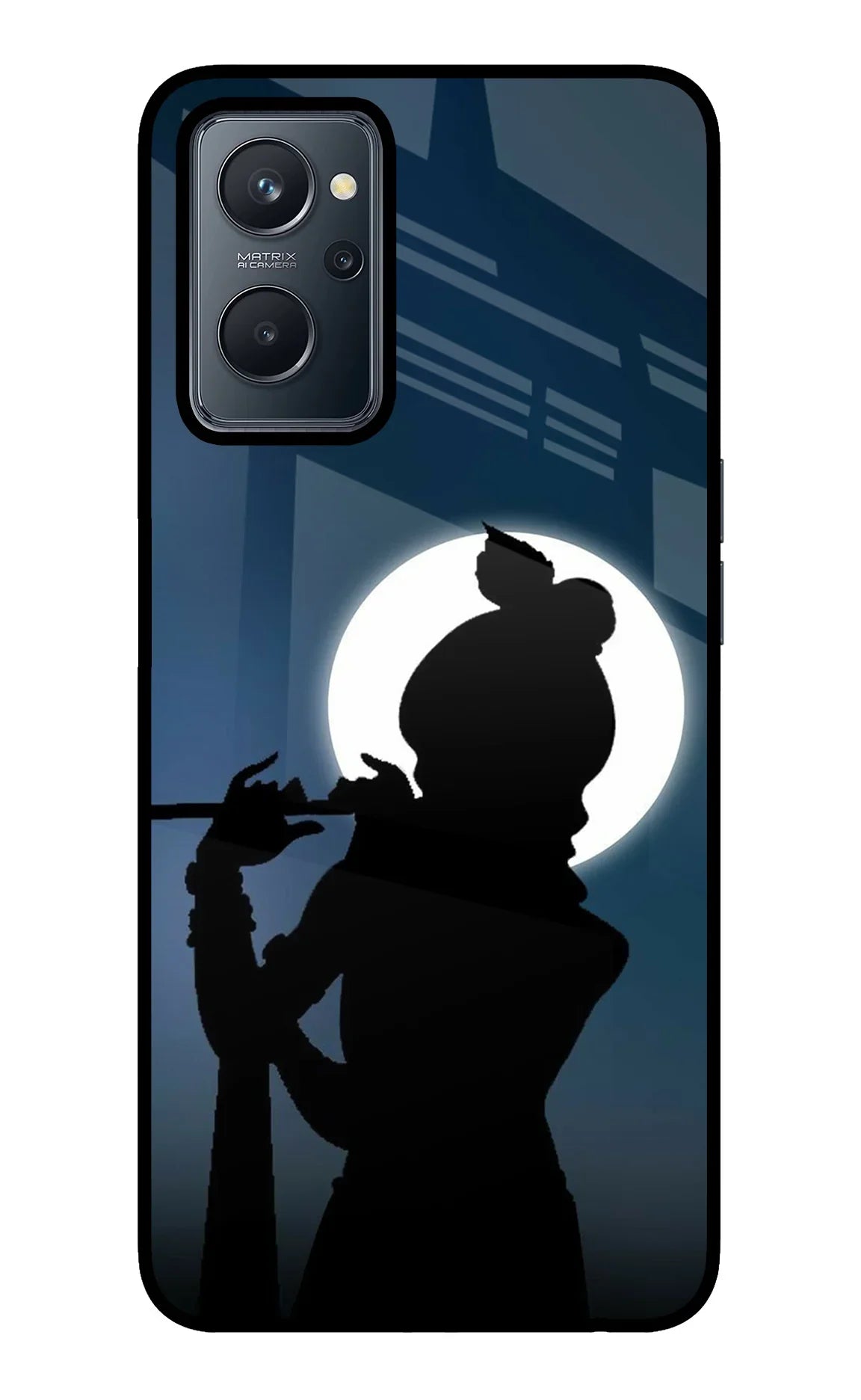 Shri Krishna Silhouette Realme 9i 4G Glass Case - Shri Krishna Silhouette Realme 9i 4G Glass Case Shri Krishna Silhouette Realme 9i 4G Glass Case