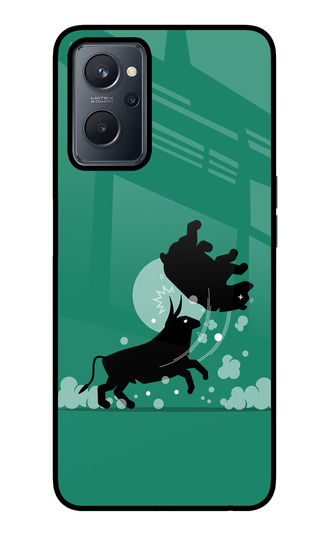 Bull Conqueror Realme 9i 4G Glass Case - Bull Conqueror Realme 9i 4G Glass Case Bull Conqueror Realme 9i 4G Glass Case