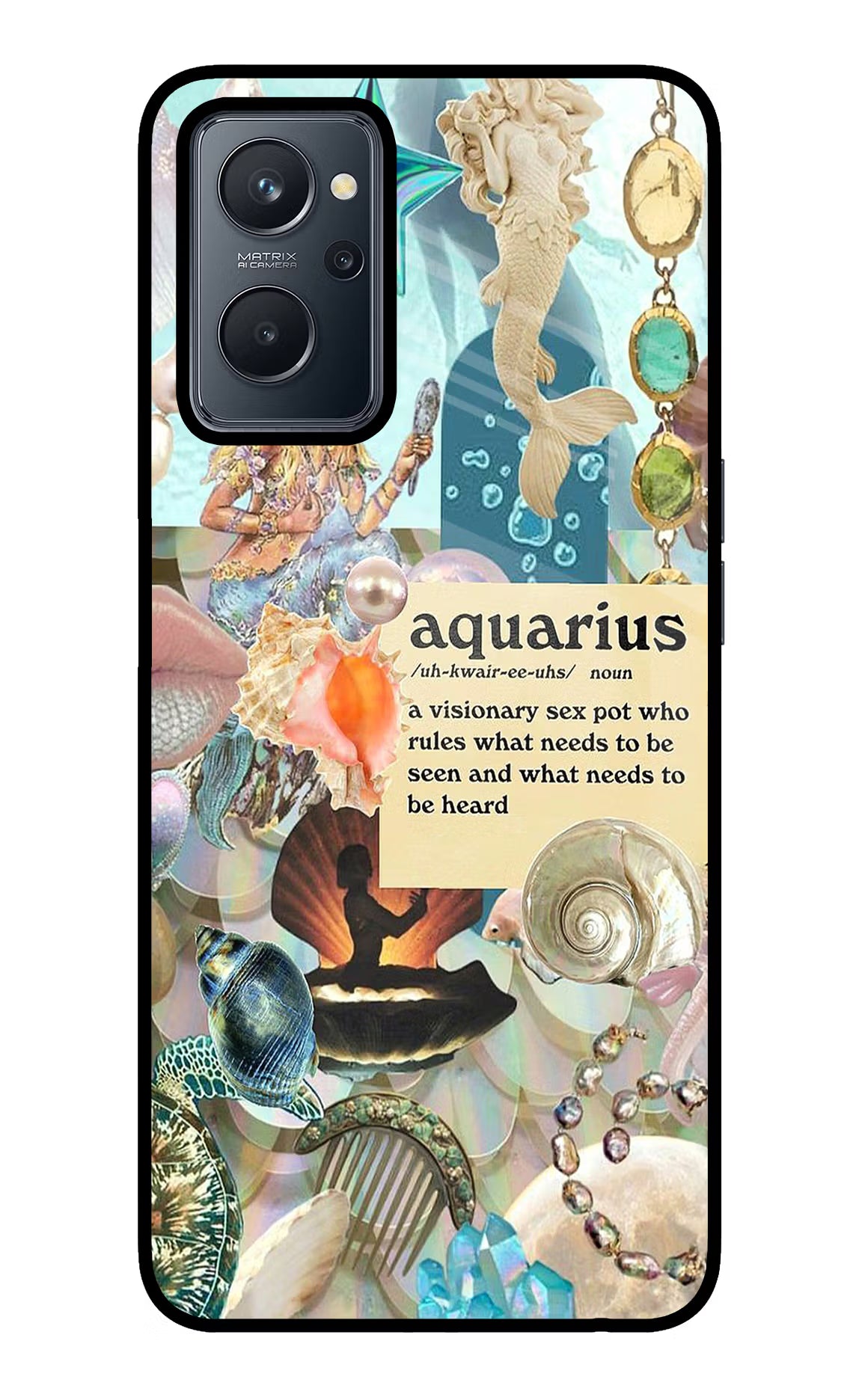 Aquarius Zodiac Realme 9i 4G Glass Case - Aquarius Zodiac Realme 9i 4G Glass Case Aquarius Zodiac Realme 9i 4G Glass Case
