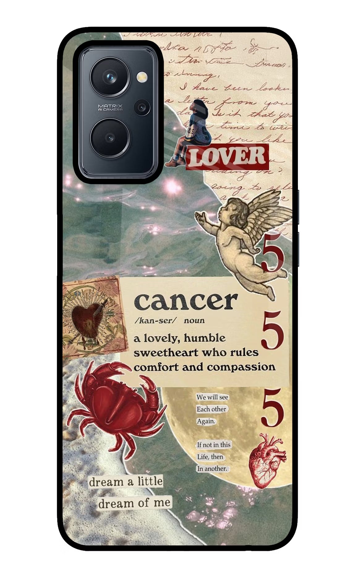 Cancer Zodiac Realme 9i 4G Glass Case - Cancer Zodiac Realme 9i 4G Glass Case Cancer Zodiac Realme 9i 4G Glass Case