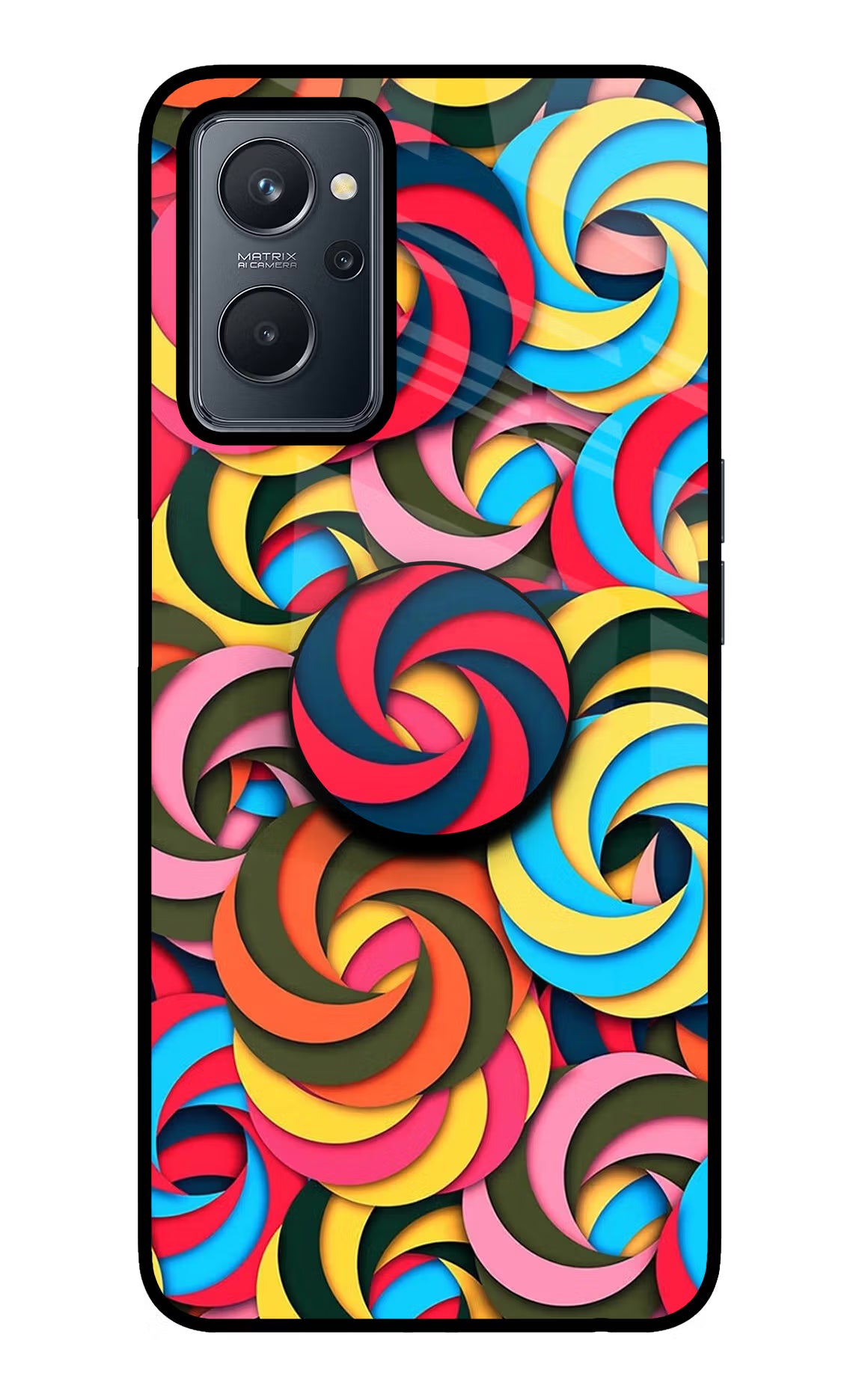 Spiral Pattern Realme 9i 4G Glass Case - Spiral Pattern Realme 9i 4G Glass Case Spiral Pattern Realme 9i 4G Glass Case