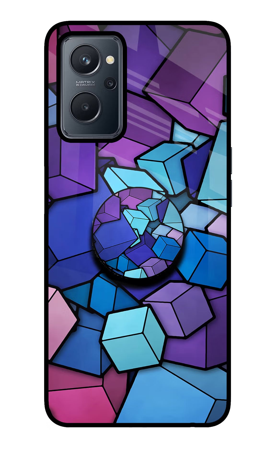 Cubic Abstract Realme 9i 4G Glass Case - Cubic Abstract Realme 9i 4G Glass Case Cubic Abstract Realme 9i 4G Glass Case