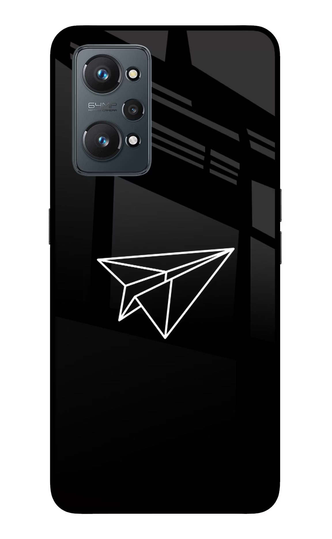 Paper Plane White Realme GT 2 5G Glass Case - Paper Plane White Realme GT 2 5G Glass Case Paper Plane White Realme GT 2 5G Glass Case