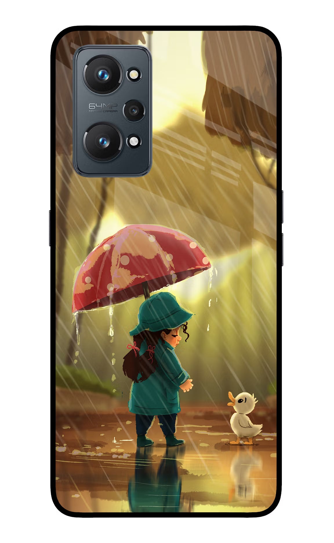 Rainy Day Realme GT 2 5G Glass Case Back Cover by Casekaro