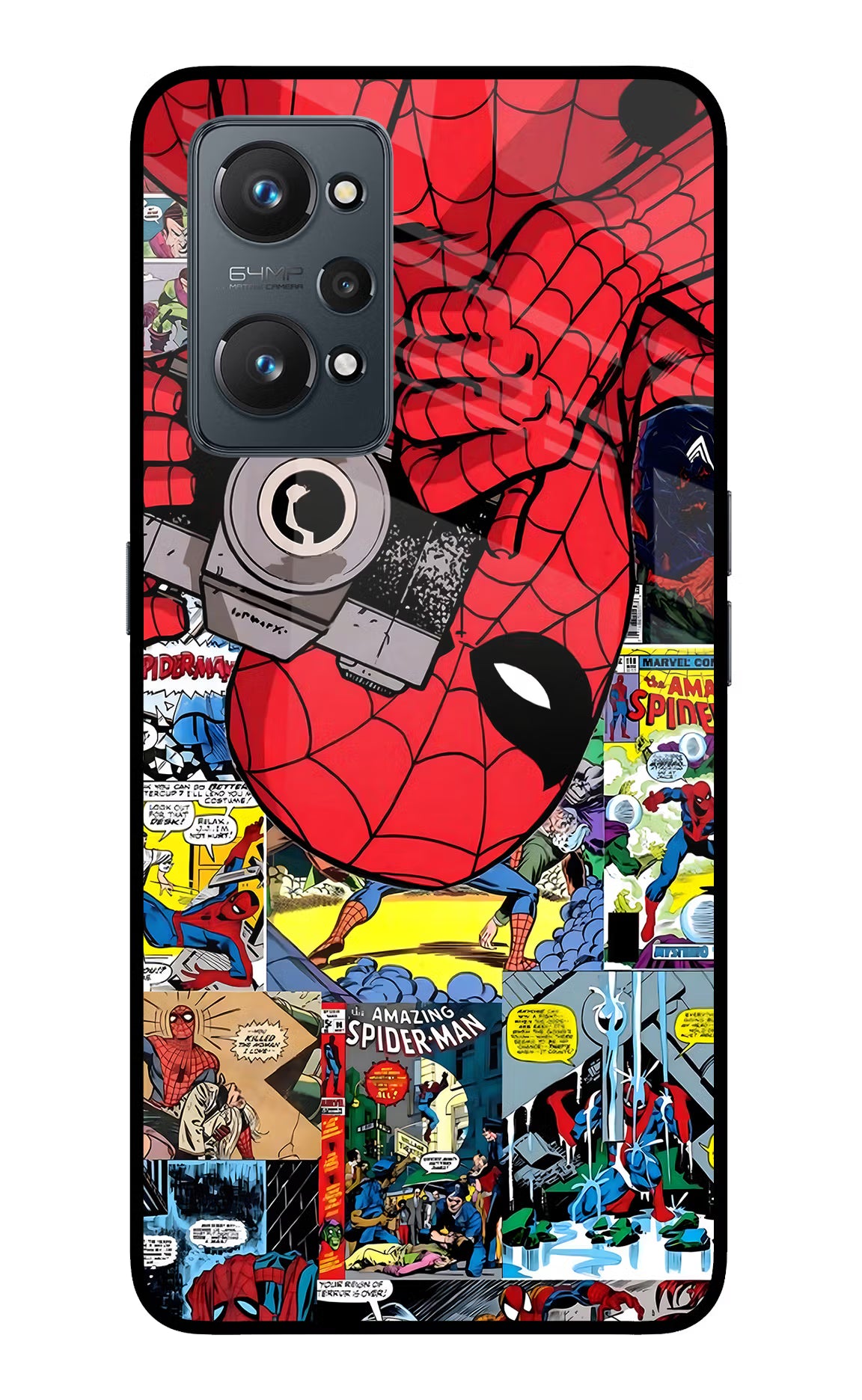 Spider Man Realme GT 2 5G Glass Case - Spider Man Realme GT 2 5G Glass Case Spider Man Realme GT 2 5G Glass Case