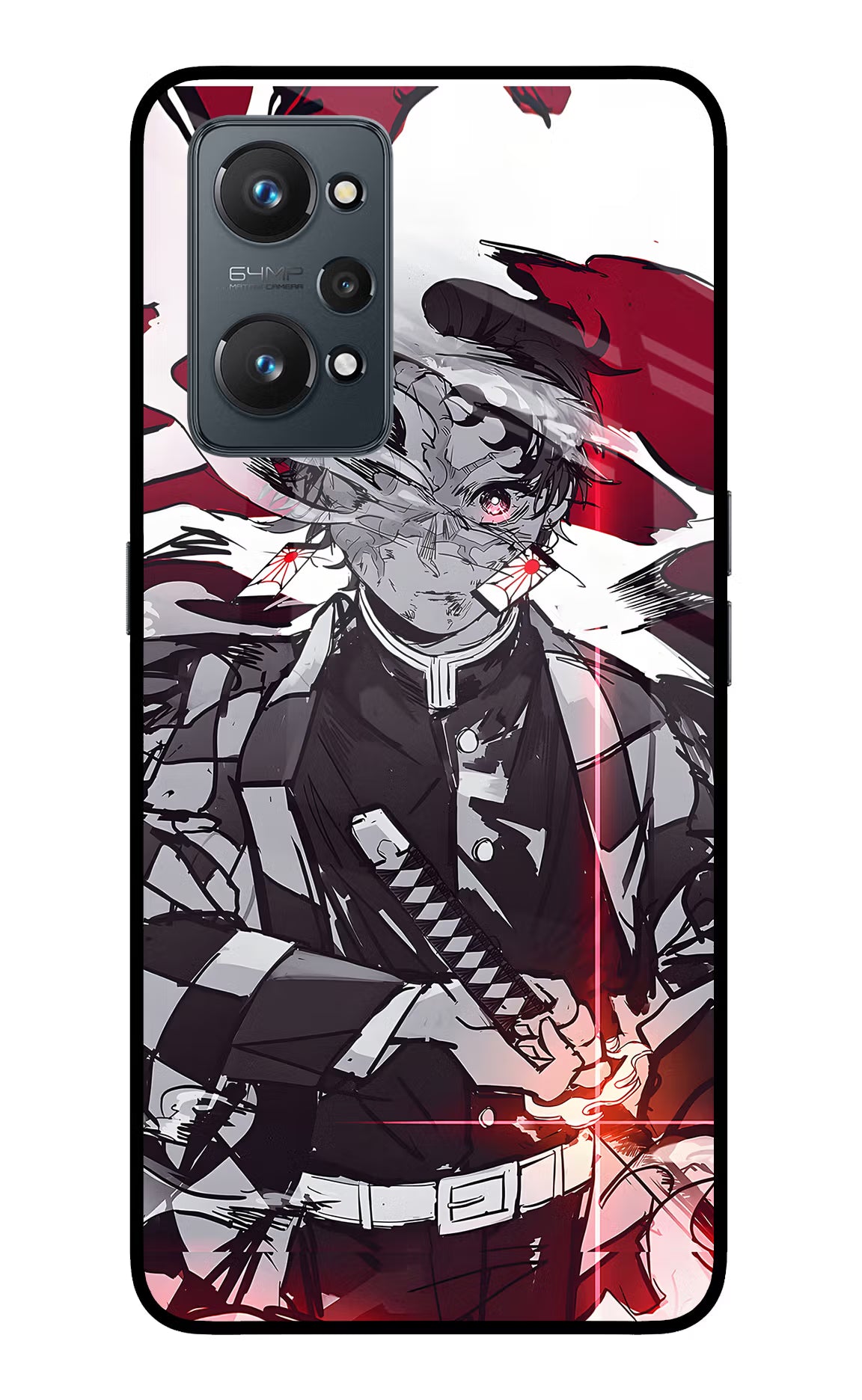 Demon Slayer Realme GT 2 5G Glass Case - Demon Slayer Realme GT 2 5G Glass Case Demon Slayer Realme GT 2 5G Glass Case