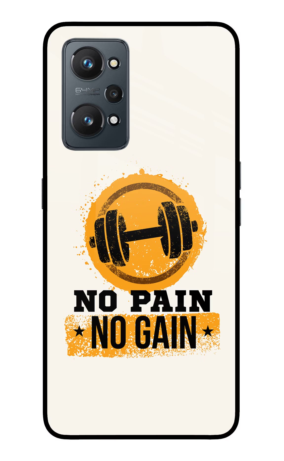 No Pain No Gain Realme GT 2 5G Glass Case Back Cover by Casekaro